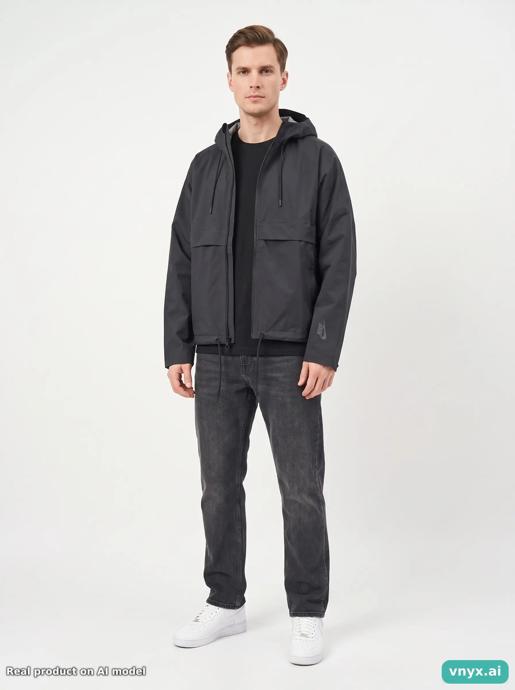Second Life - Vintage Nike Black Windbreaker Men M 3/5