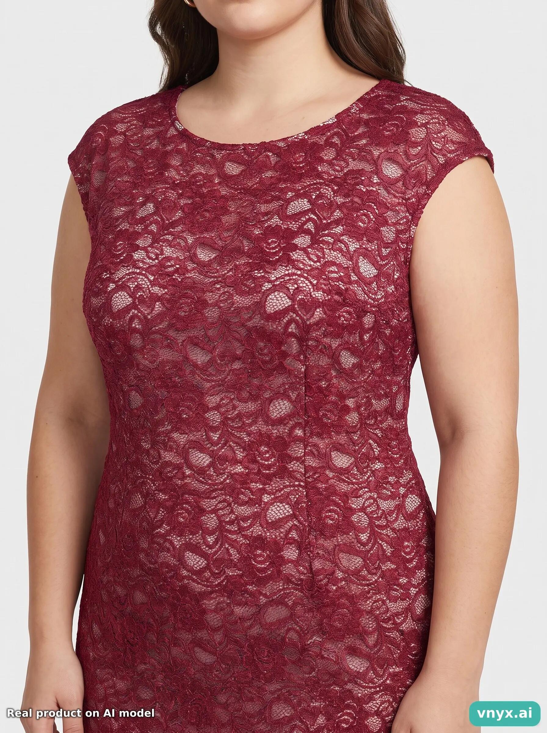 Second Life - Vintage JAEGER Burgundy Occasion Dress Women XL 5/5