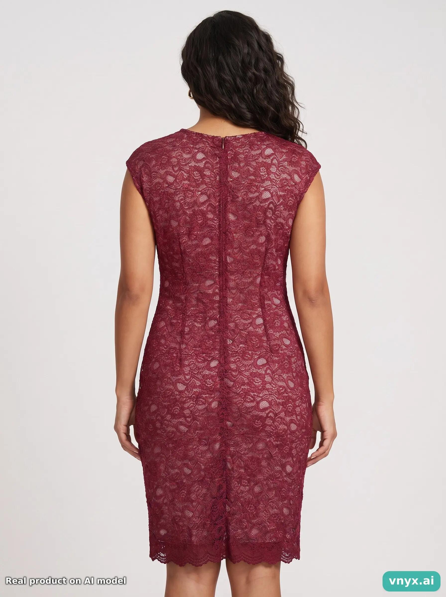 Second Life - Vintage JAEGER Burgundy Occasion Dress Women XL 4/5