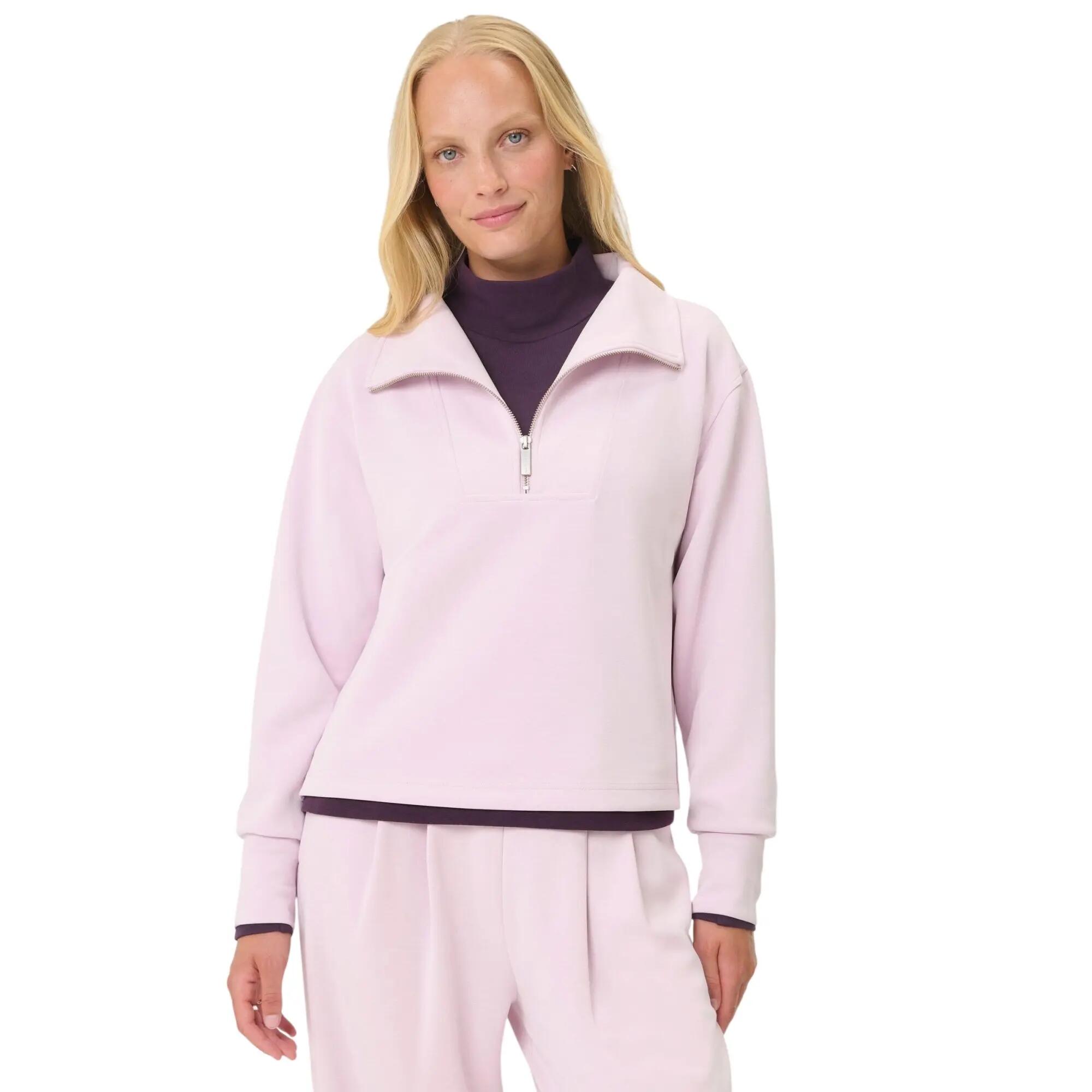Felpa Corta Lavaggio Della Sabbia Mezza Cerniera Donna Sweaty Betty Rosa 4/4