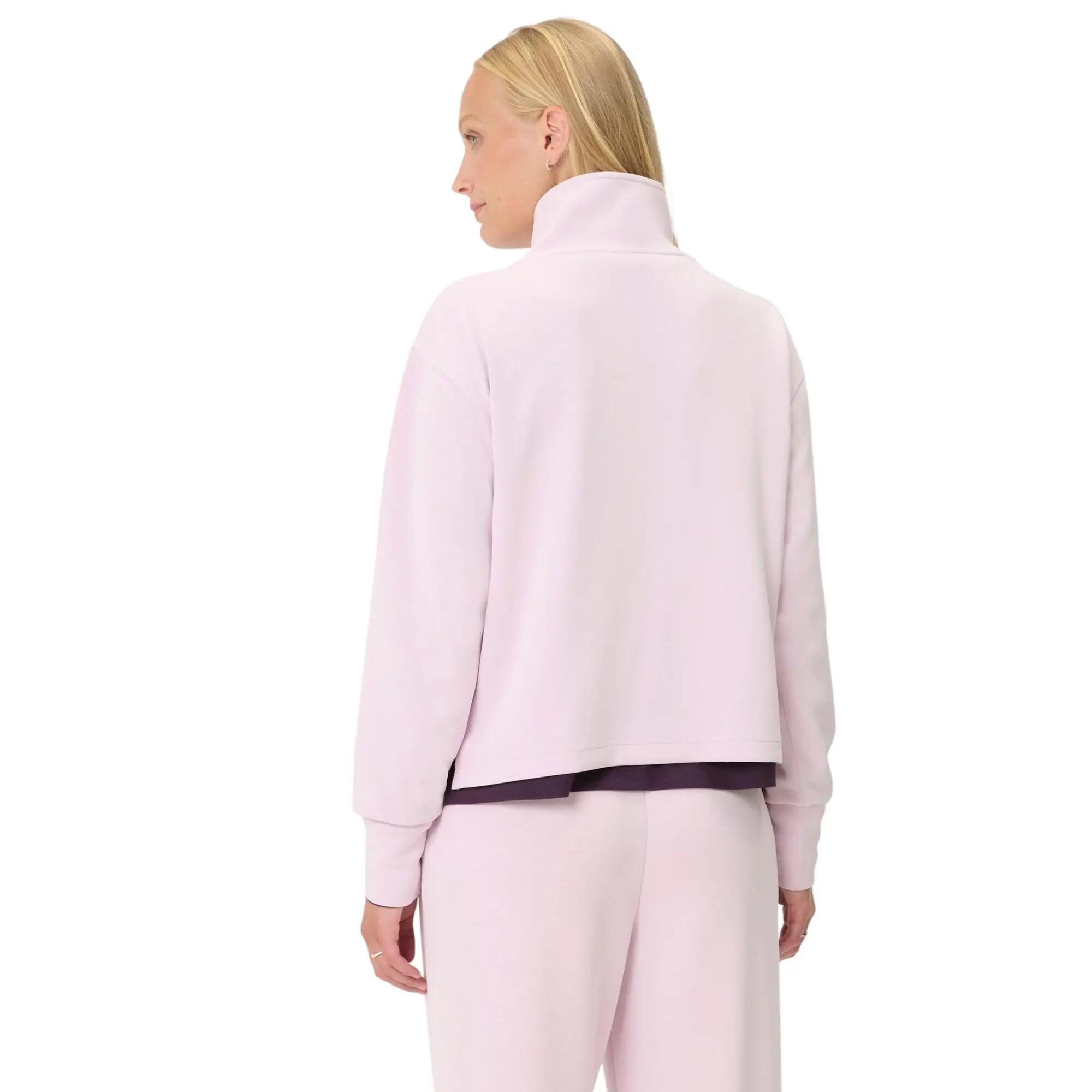 Felpa Corta Lavaggio Della Sabbia Mezza Cerniera Donna Sweaty Betty Rosa 3/4