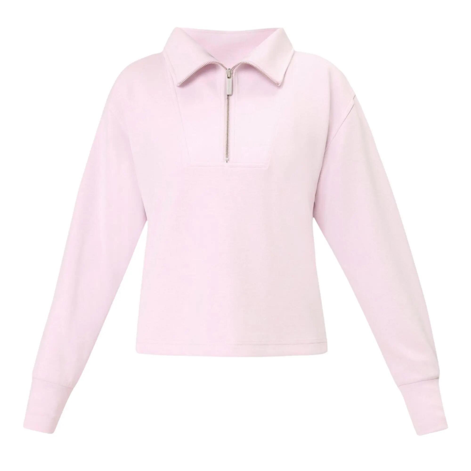 Felpa Corta Lavaggio Della Sabbia Mezza Cerniera Donna Sweaty Betty Rosa 2/4