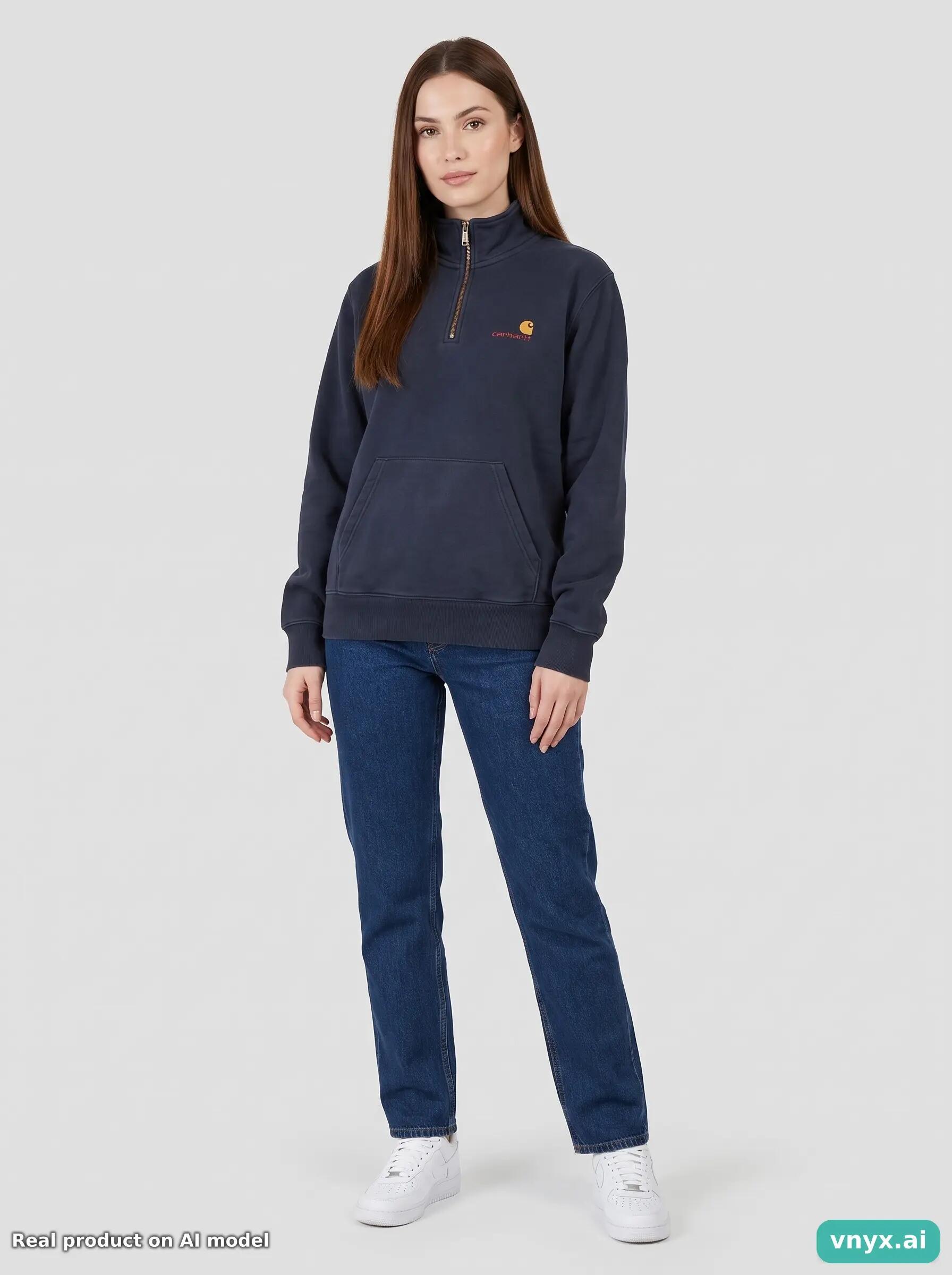 Second Life - Carhartt Sweatshirt in Navy Blue size W22 3/5