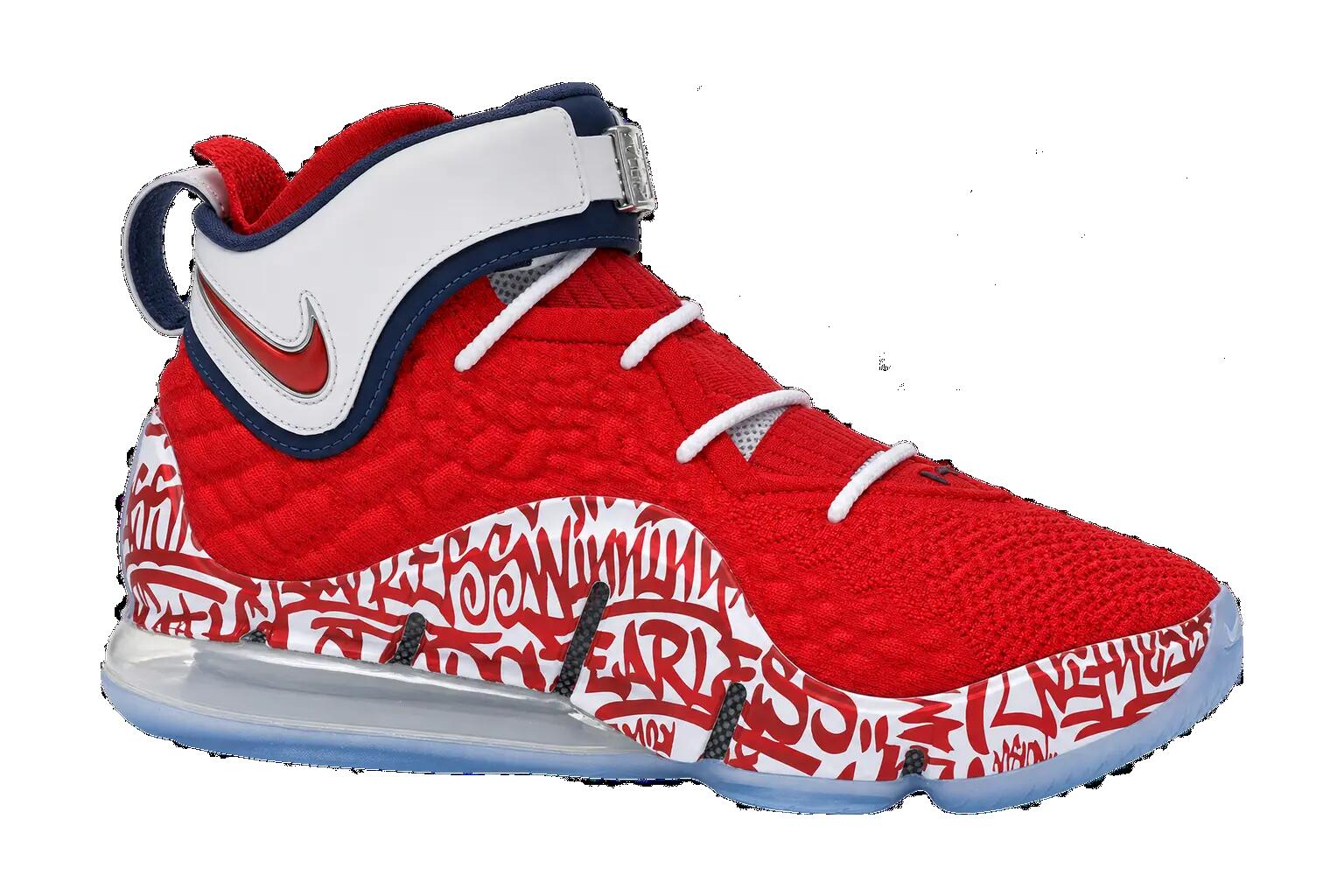 Scarpe da basket uomo - Nike LeBron 17 - Graffiti rosso - rosso 1/1