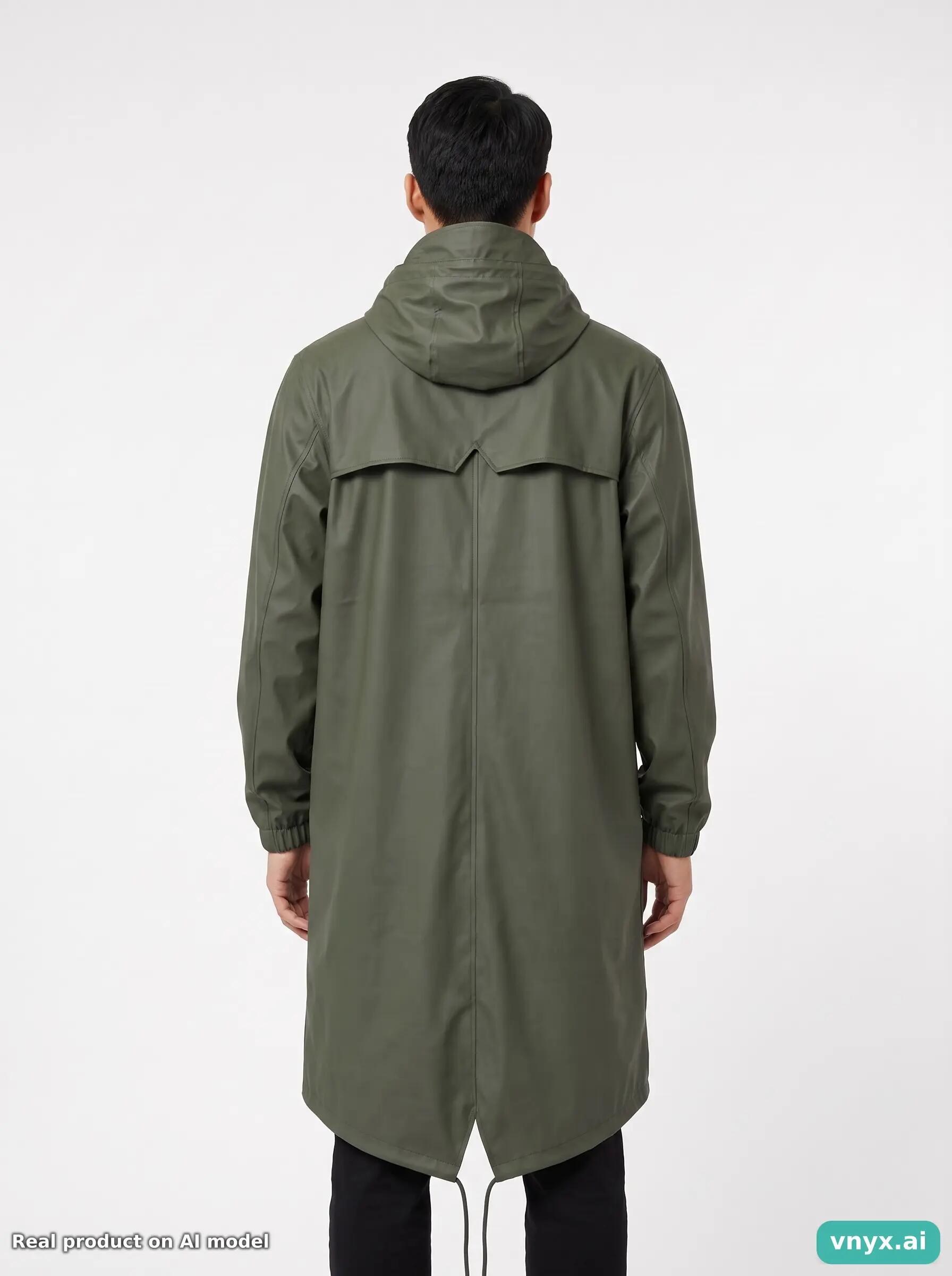Second Life - Vintage RAINS Olive Green Outdoor Jacket Men M 2/5
