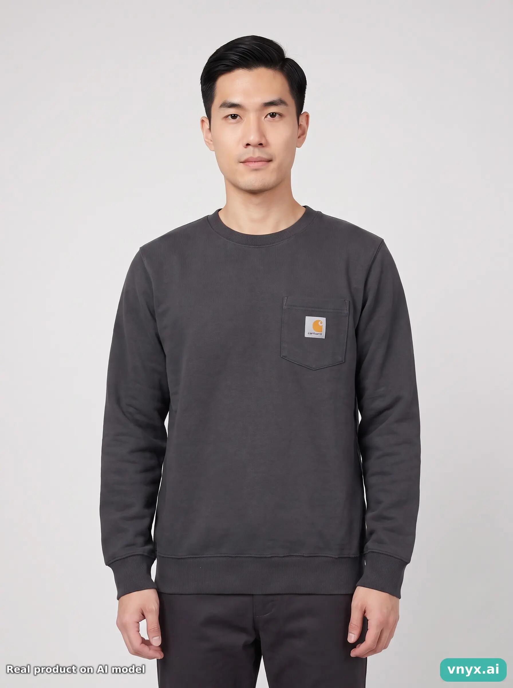 Second Life - Vintage Carhartt Black Sweatshirt Men S 5/5