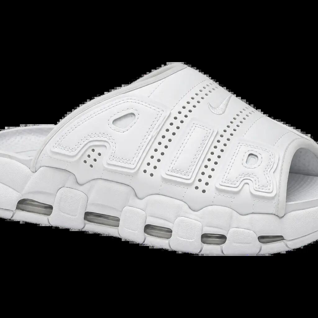 Herren - Slides - Synthetik - Nike Air More Uptempo - Weiß