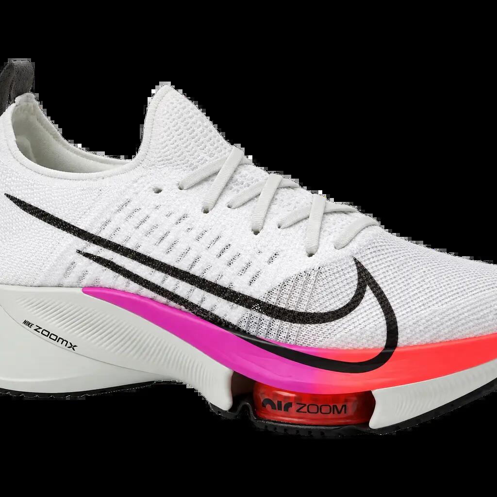 Herren - Laufschuhe - Flyknit - Nike Air Zoom Tempo Next% - Weiß, Hyper Violet