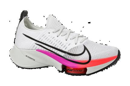 Zapatillas running hombre Flyknit Nike Air Zoom Tempo Next% blanco violeta