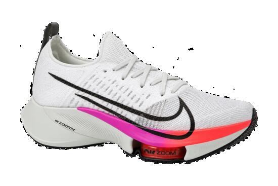 Scarpe corsa uomo Flyknit Nike Air Zoom Tempo Next% bianco violetto