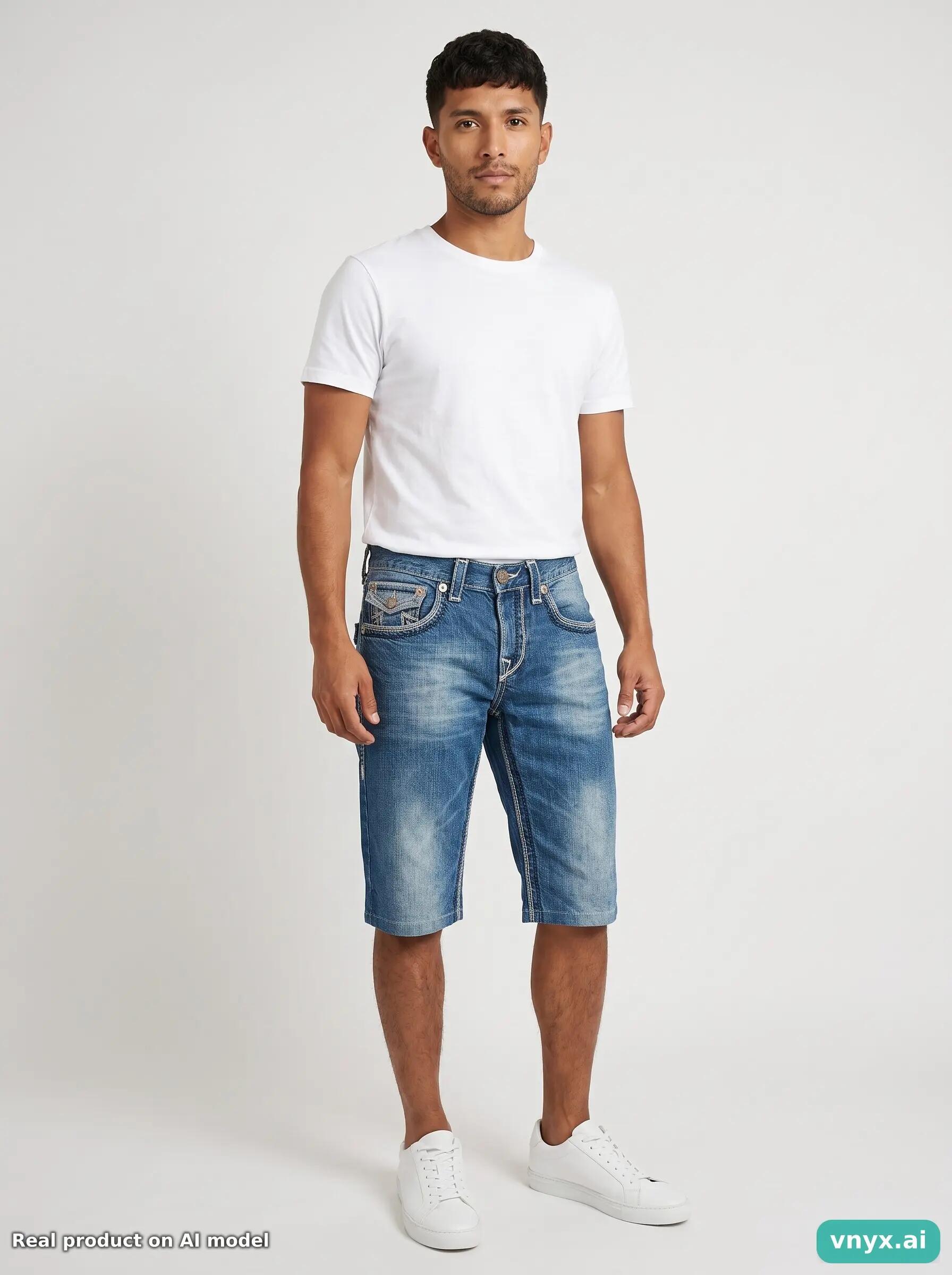 Second Life - Vintage True Religion Blue Shorts Men 32 6/6