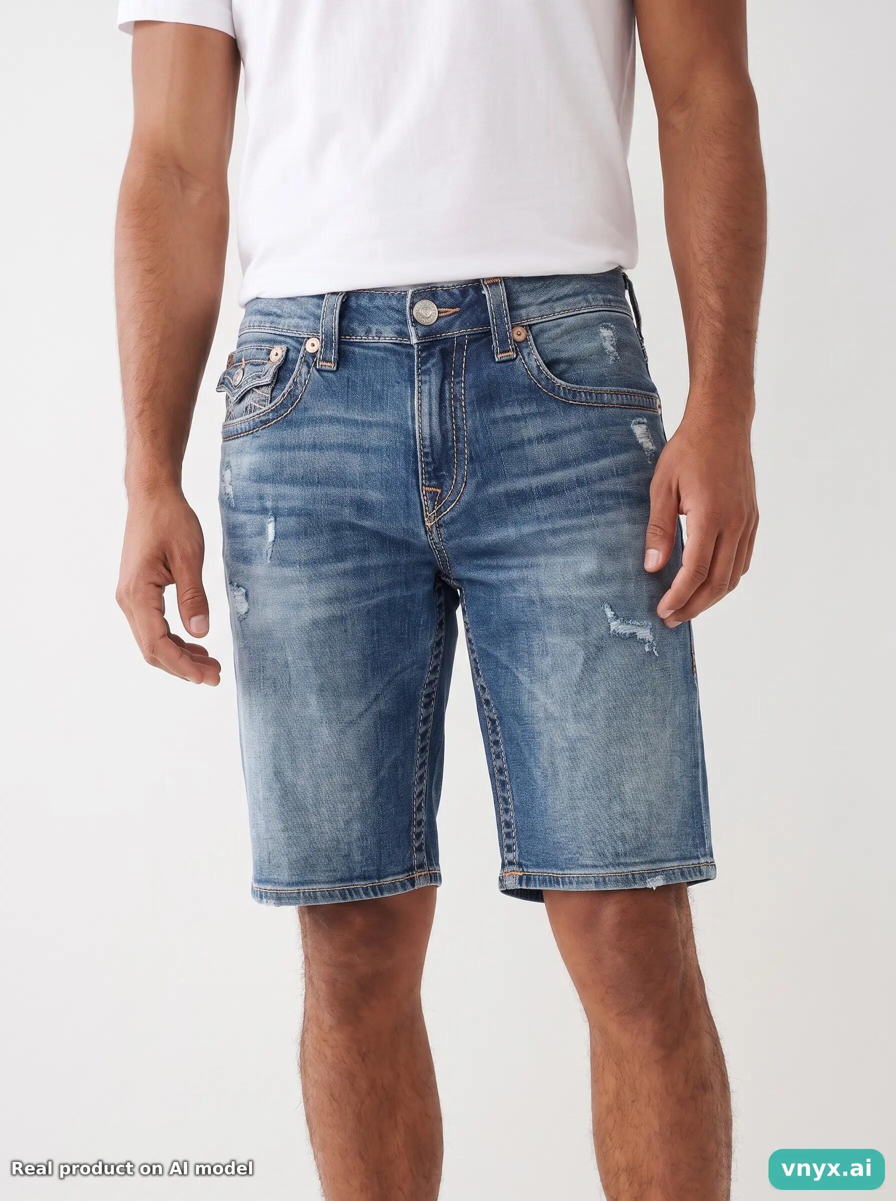 Second Life - Vintage True Religion Blue Shorts Men 32 5/6