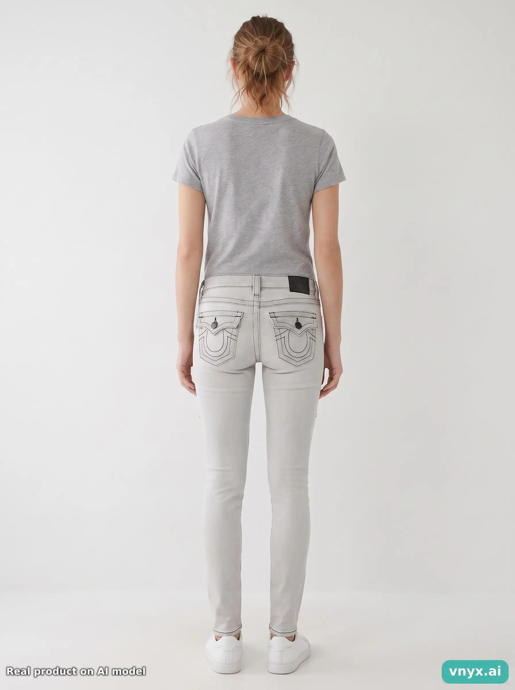 Second Life - Vintage True Religion Neutral Skinny Jeans Trousers Women 29 L33 5/5