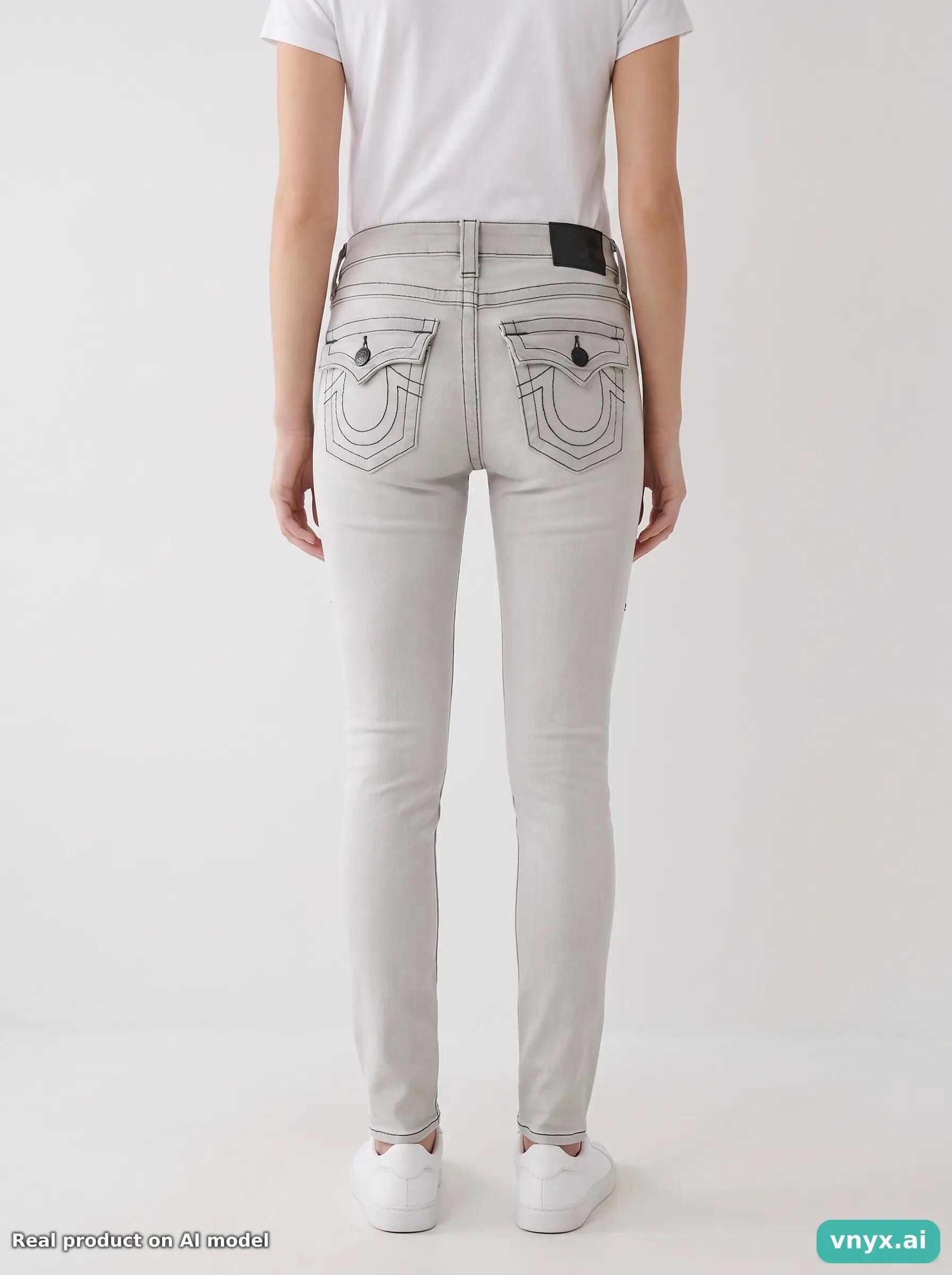 Second Life - Vintage True Religion Neutral Skinny Jeans Trousers Women 29 L33 3/5