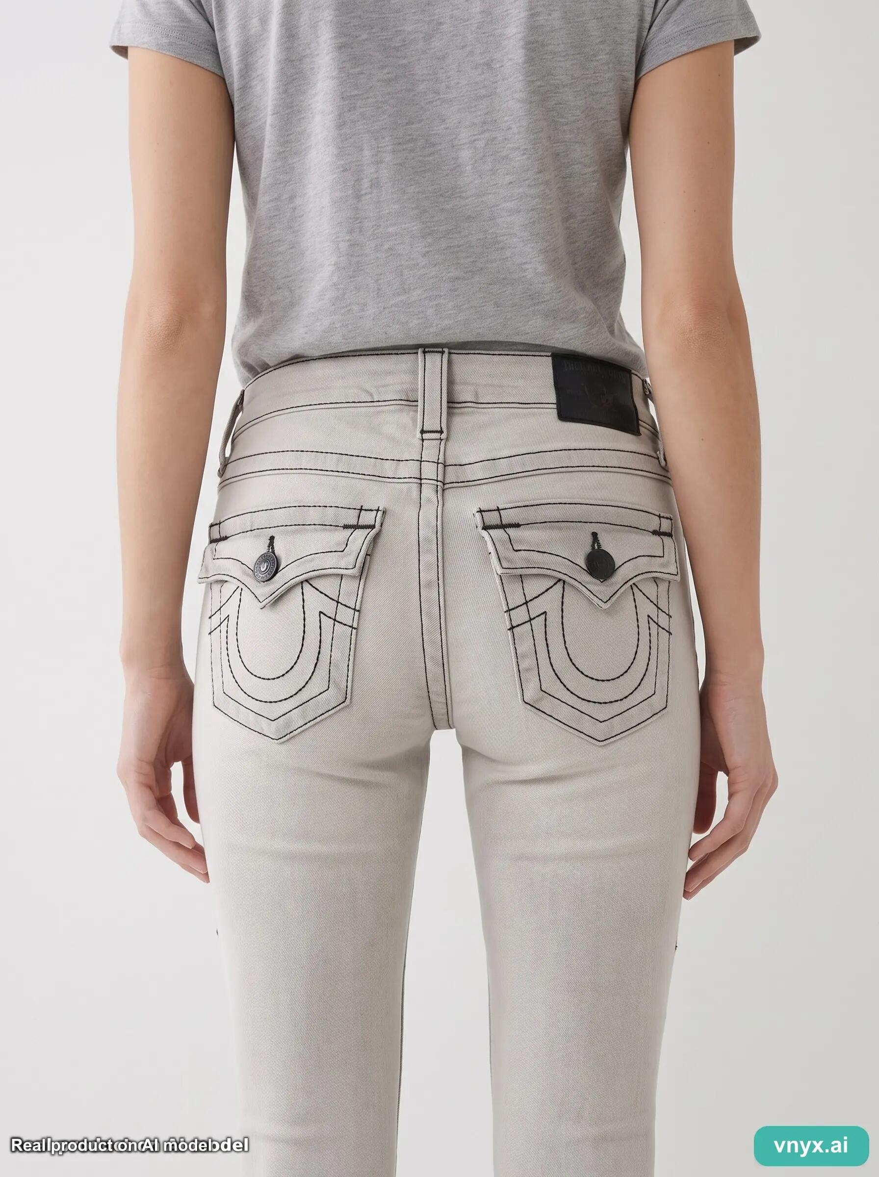 Second Life - Vintage True Religion Neutral Skinny Jeans Trousers Women 29 L33 2/5
