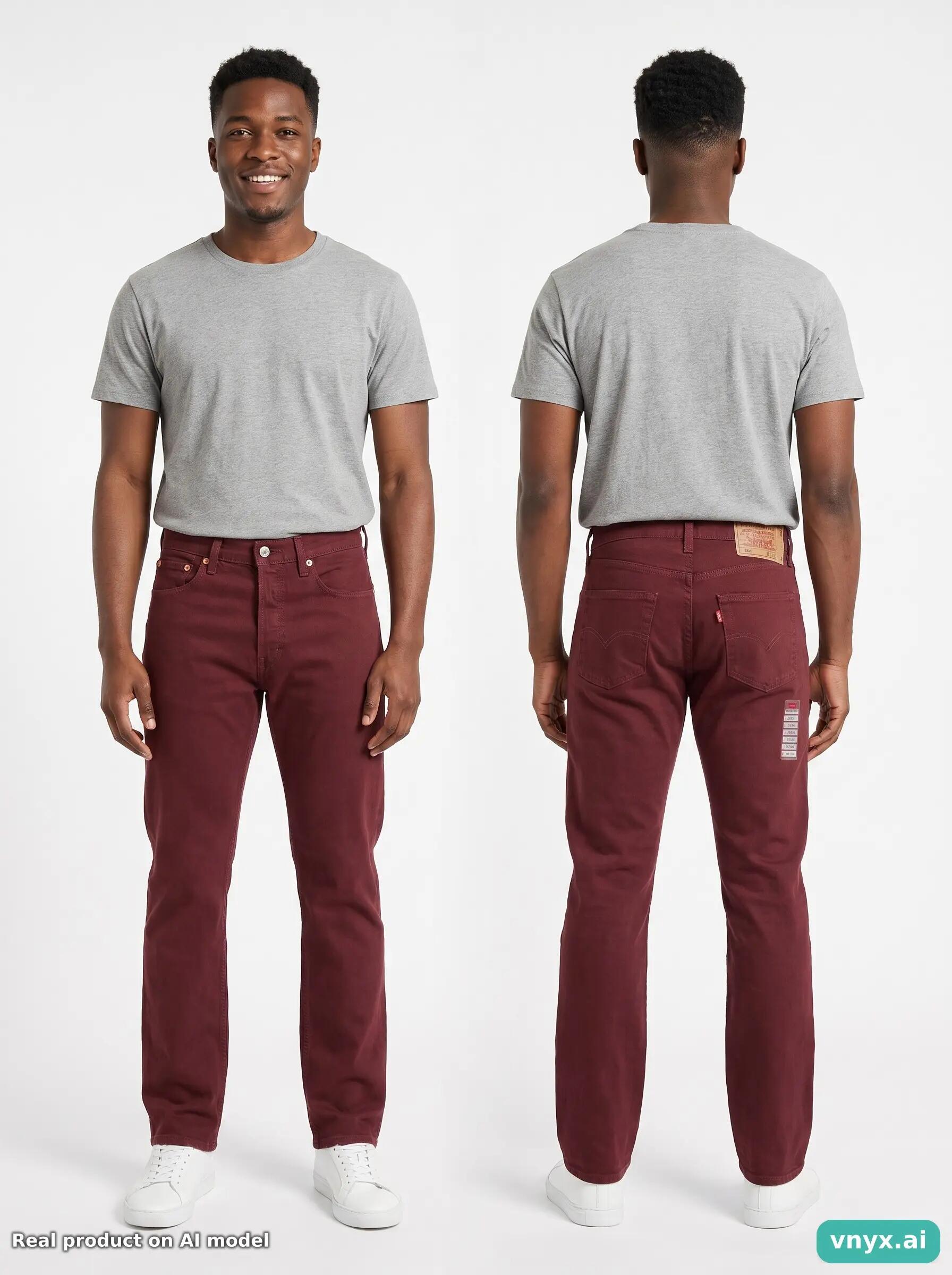 Second Life - Vintage LEVI STRAUSS & CO. Burgundy Jeans Men W29 L34 6/6