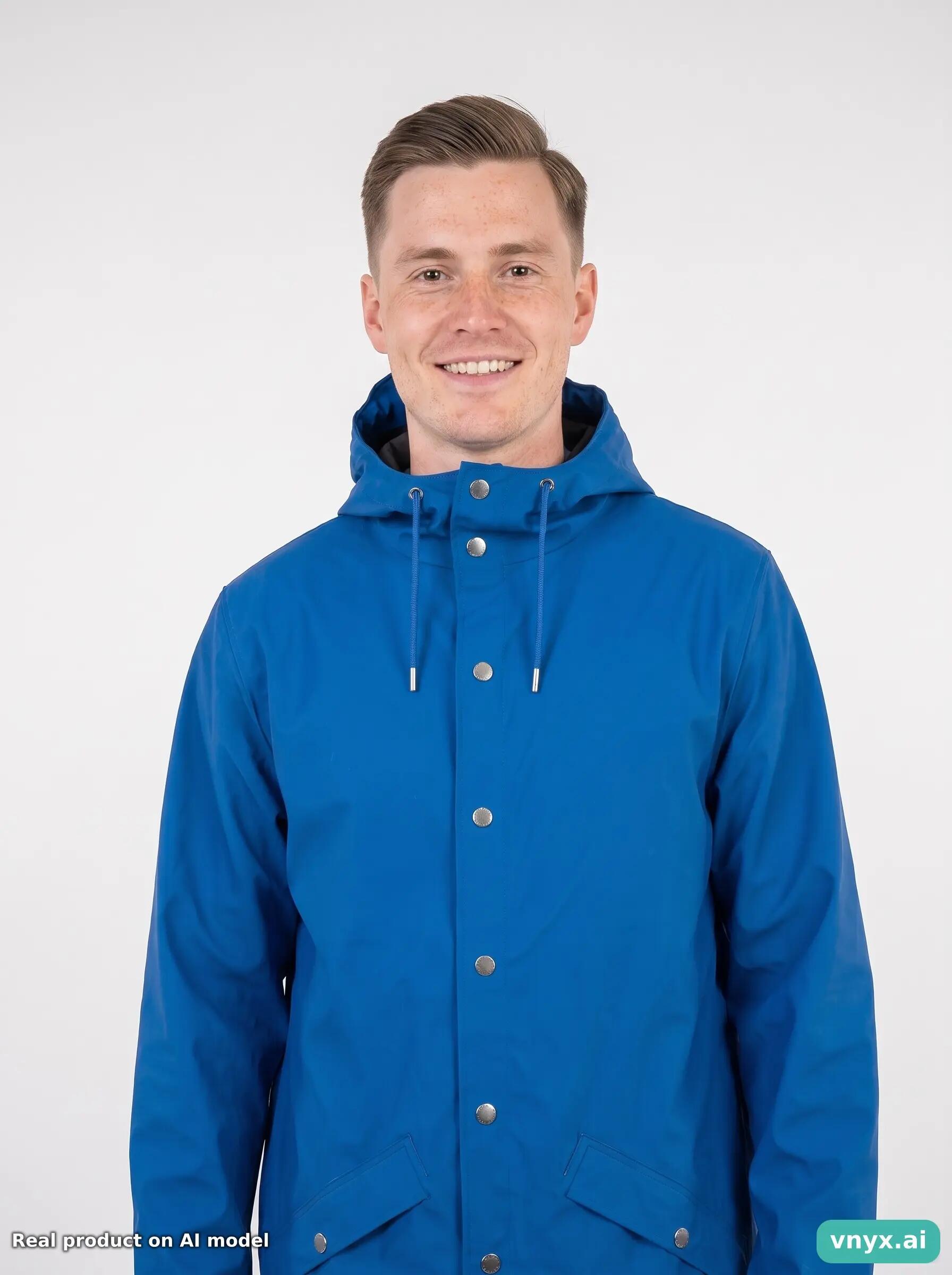 Second Life - Vintage RAINS Blue Outdoor Jacket Men S 5/5