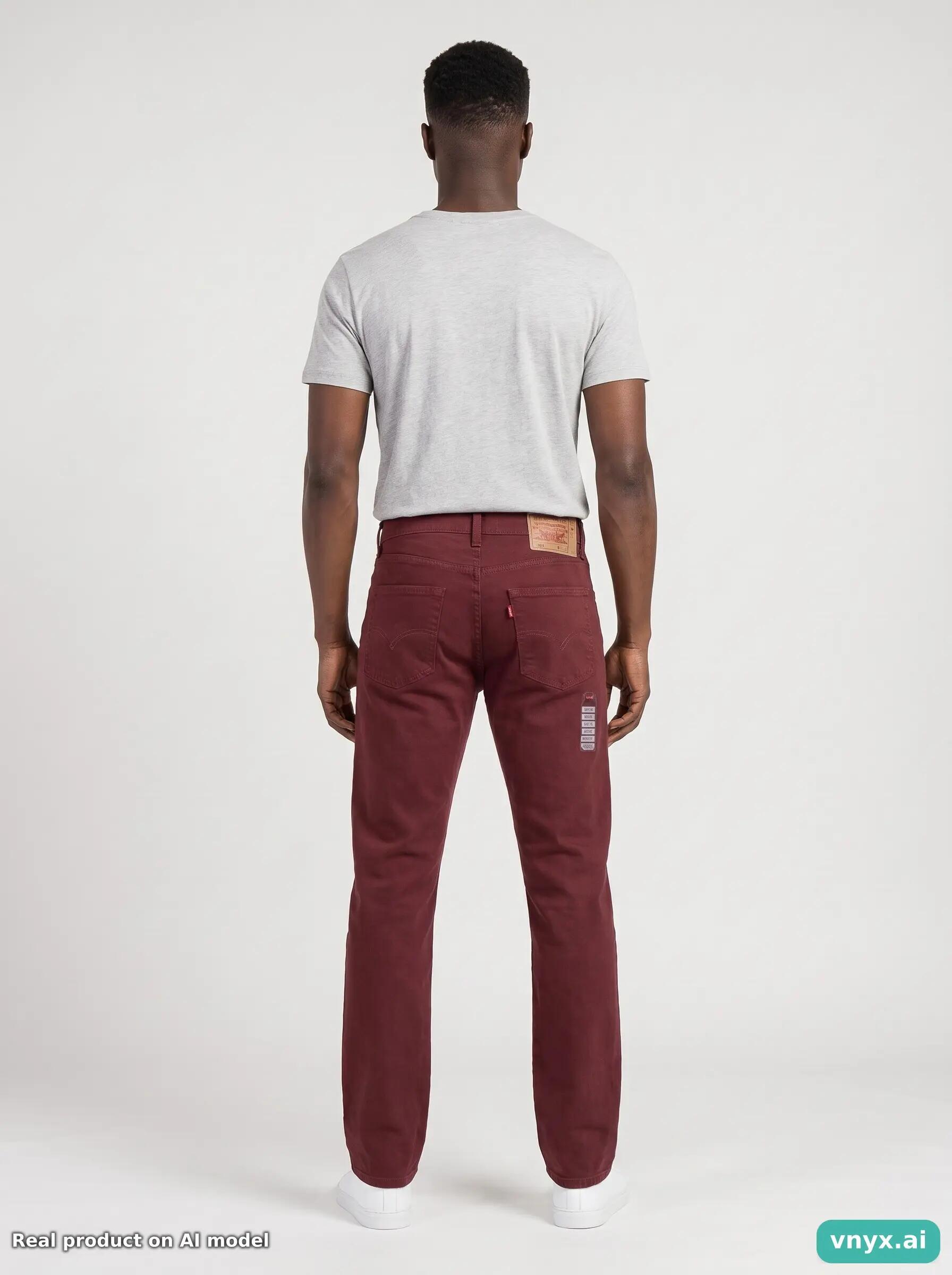 Second Life - Vintage LEVI STRAUSS & CO. Burgundy Jeans Men W29 L34 4/6