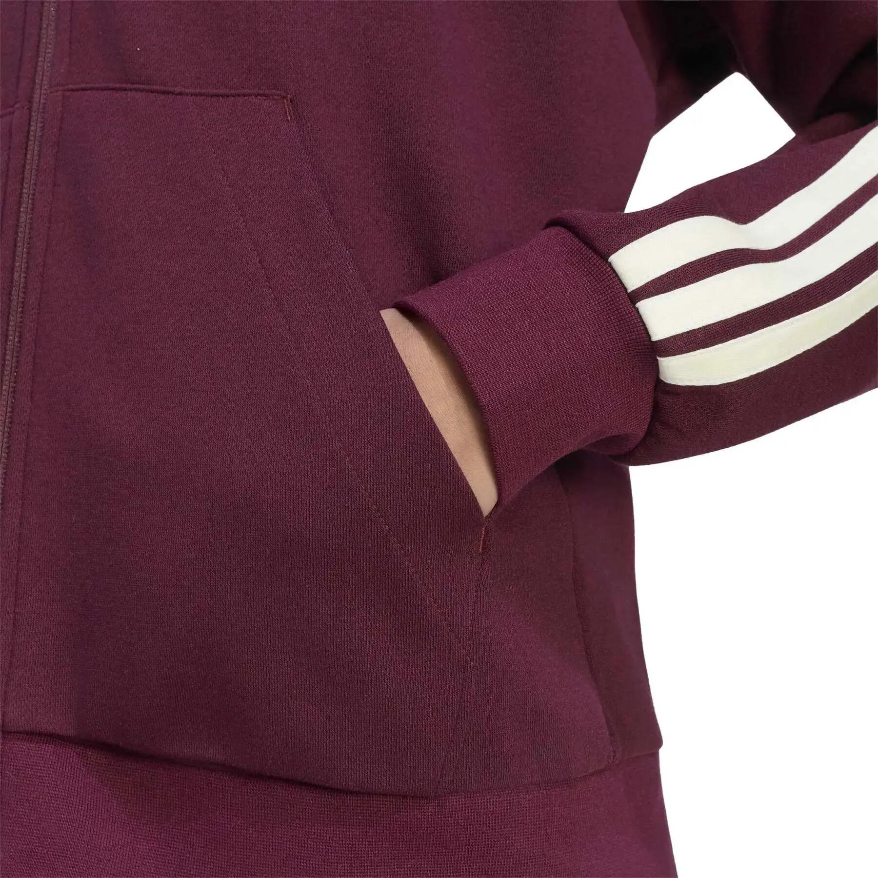 Veste de survêtement à capuche zippé femme adidas Essentials 3-Stripes 6/6