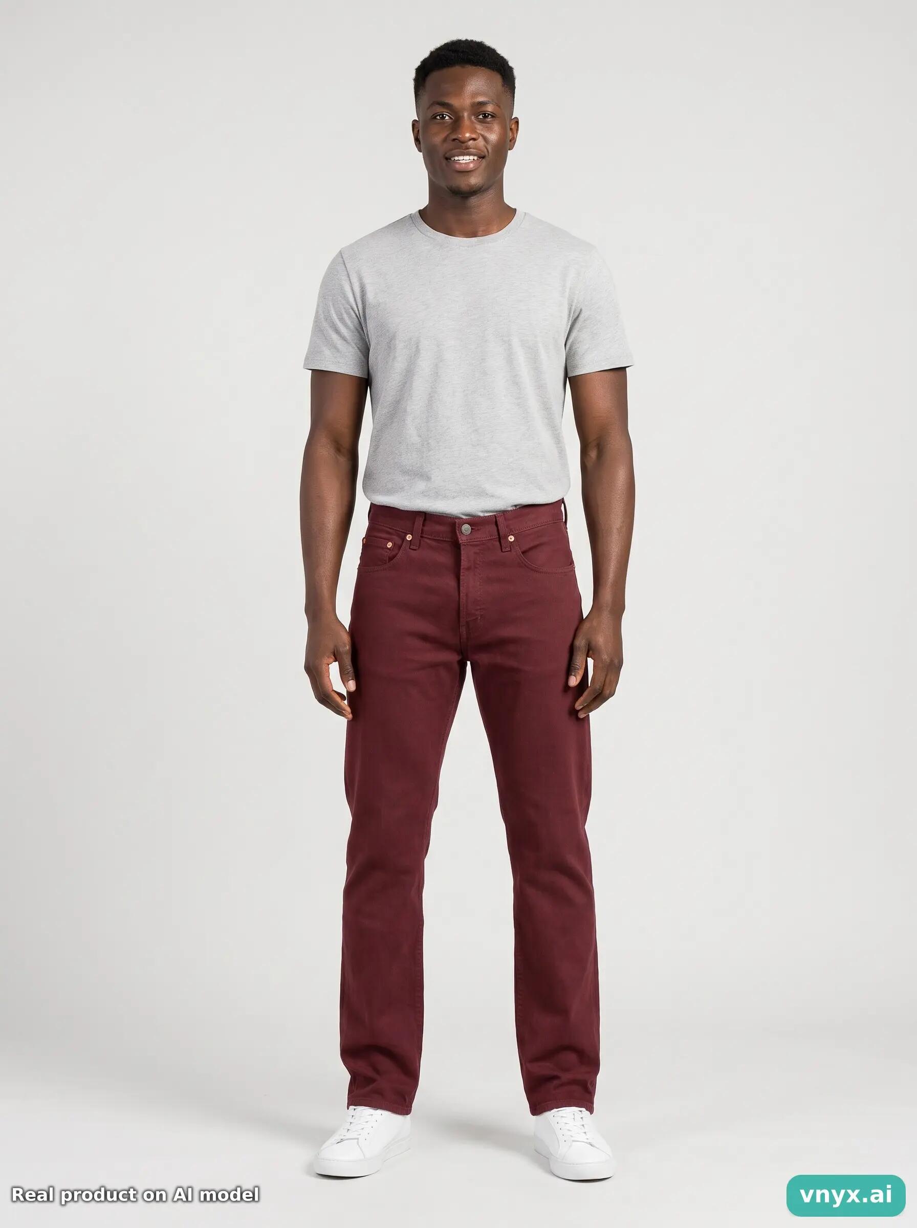 Second Life - Vintage LEVI STRAUSS & CO. Burgundy Jeans Men W29 L34 3/6