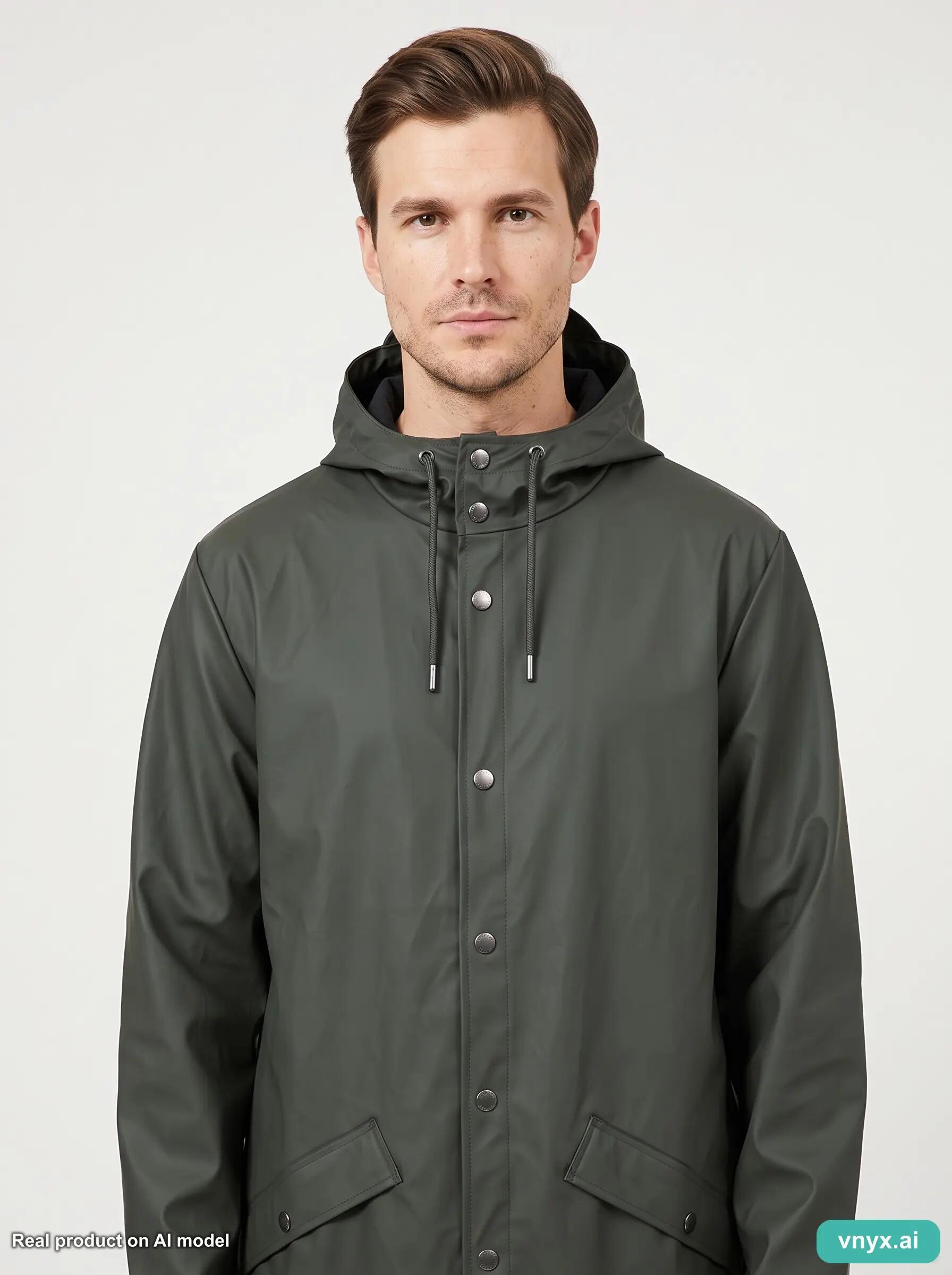 Second Life - RAINS Olive Outdoor Jacket Men XS 5/5