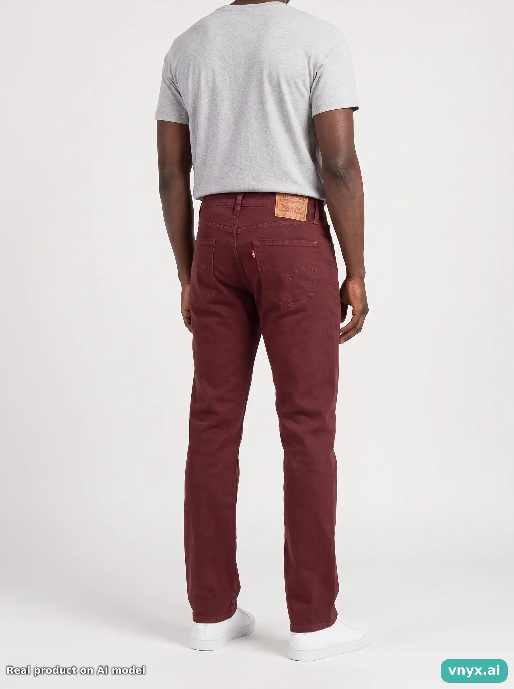 Second Life - Vintage LEVI STRAUSS & CO. Burgundy Jeans Men W29 L34 2/6