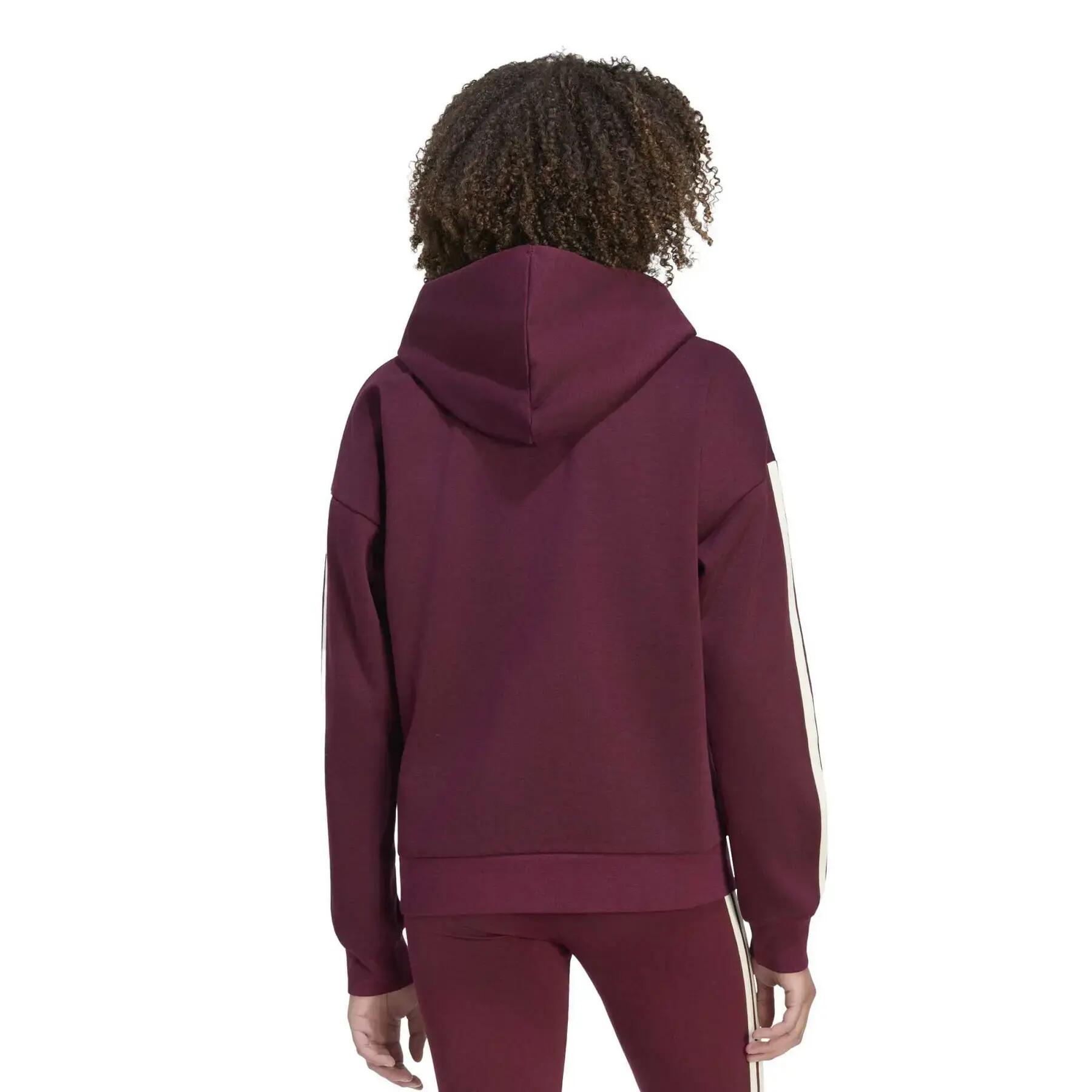 Veste de survêtement à capuche zippé femme adidas Essentials 3-Stripes 4/6