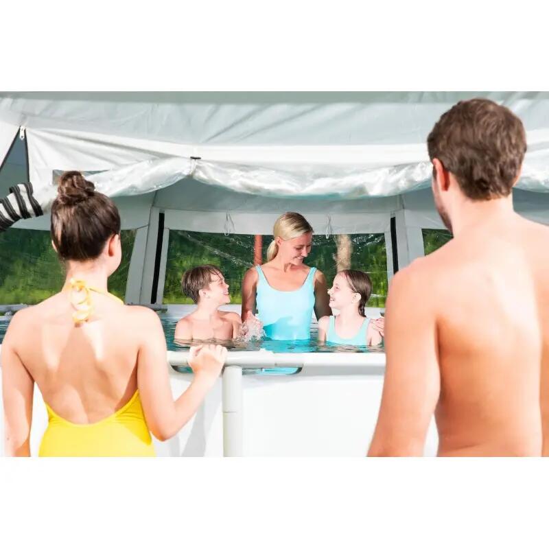 Bestway Dôme de protection pour piscine hors-sol ronde diamètre 4.88 m max 7/7