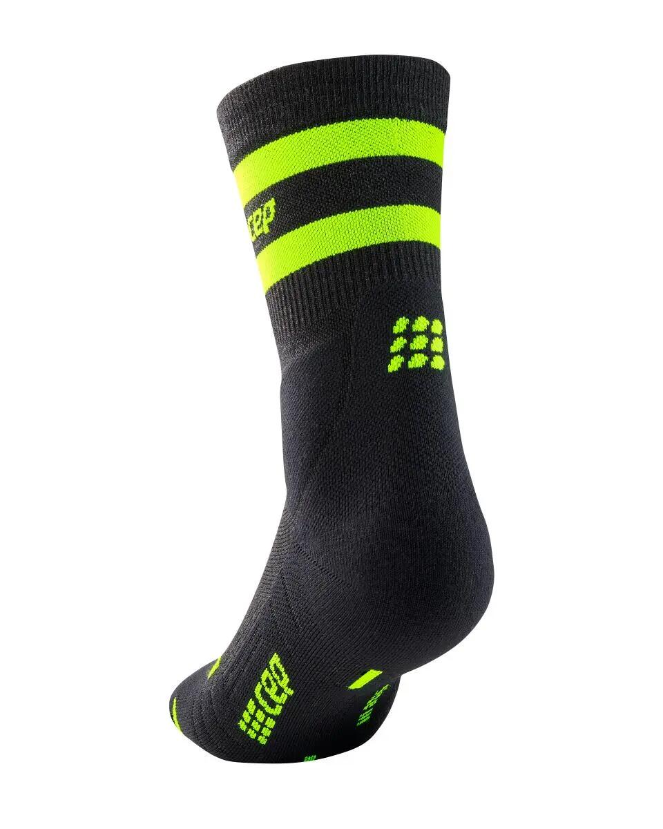 Sosete compresie medii - hiking 80`s mid cut socks - stonegrey | green 2/2