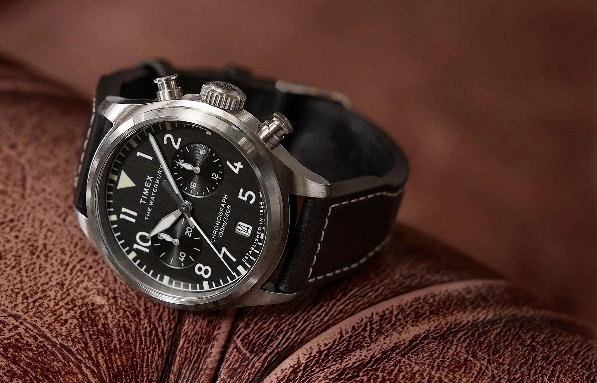Timex Chronographe Montre Noir/Noir TW2Y19000 5/6