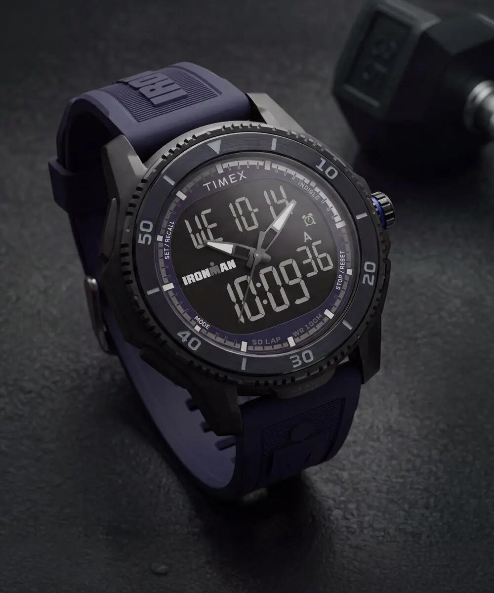 Timex Analog Digital Uhr Blau/Schwarz TW5M74100 5/6