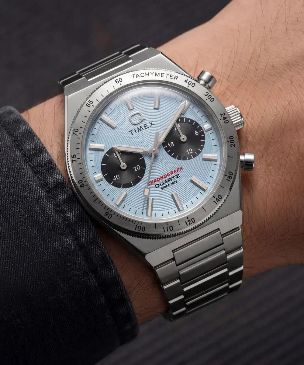 Timex Chronograph Uhr Silber/Blau TW2Y92400 6/6