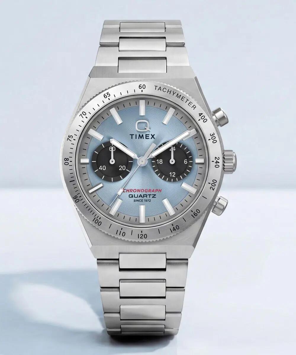 Timex Chronograph Uhr Silber/Blau TW2Y92400 5/6