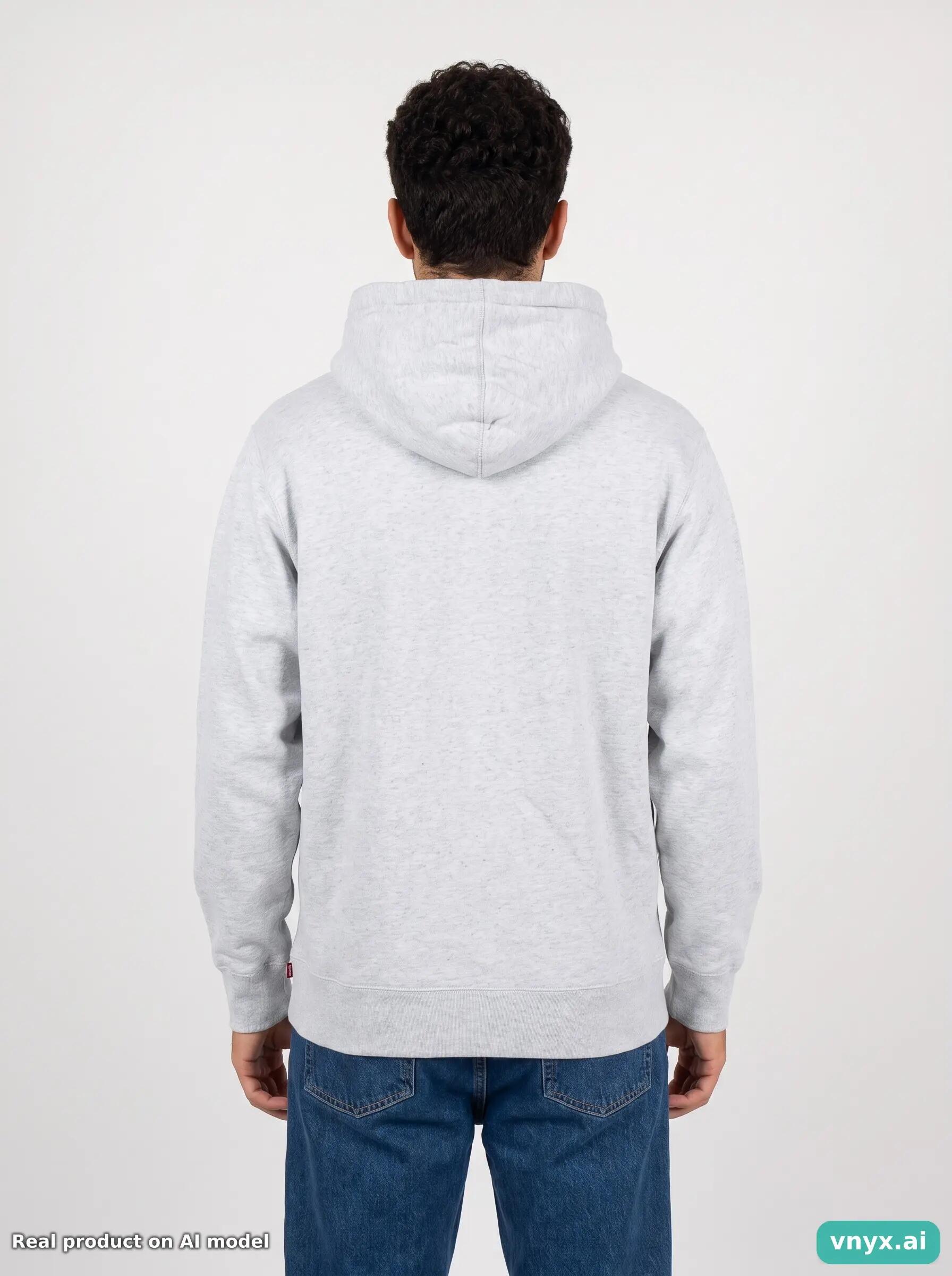 Second Life - Vintage Supreme Light Grey Hoodie Men M 2/5