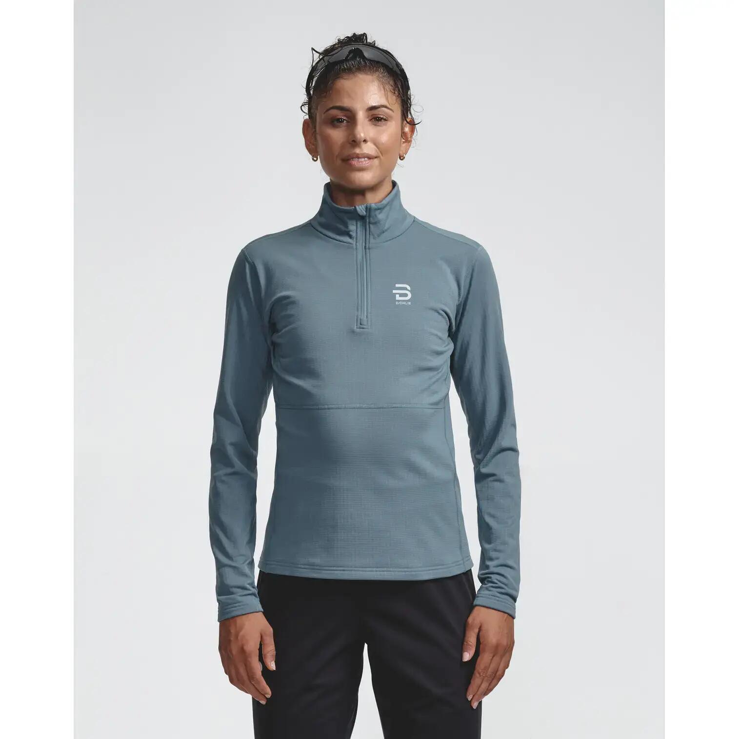 Hemd für das Training mit ½ Reißverschluss für Damen Daehlie Sportswear Pace 3/4