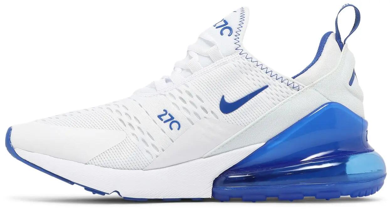 Baskets lifestyle pour hommes - Nike Air Max 270 - Blanc, Bleu Royal - EU 41 2/5