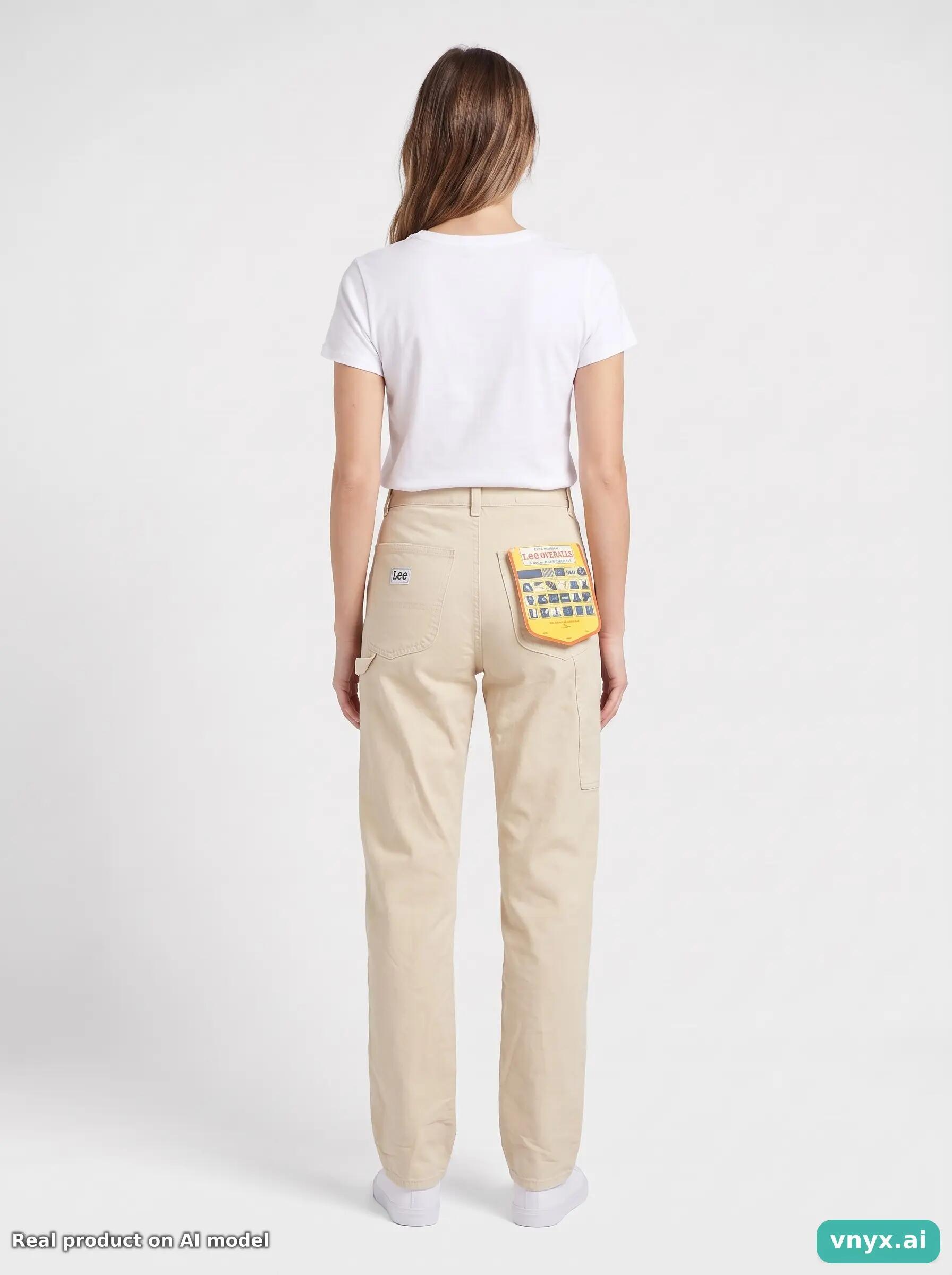 Second Life - Vintage Lee Soft Beige Trousers Jeans Women 25 L34 4/6