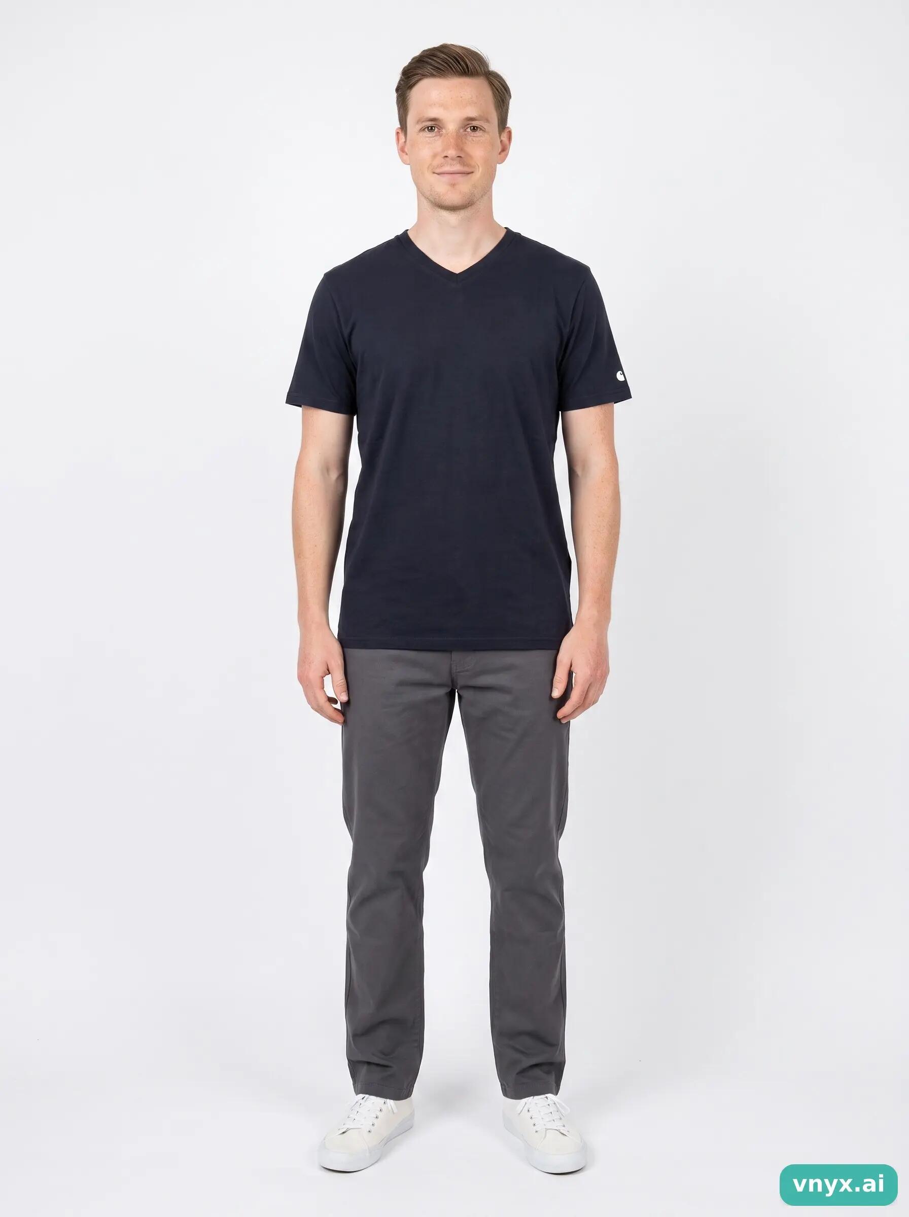 Second Life - Vintage Carhartt Navy T-Shirt Men S 3/5