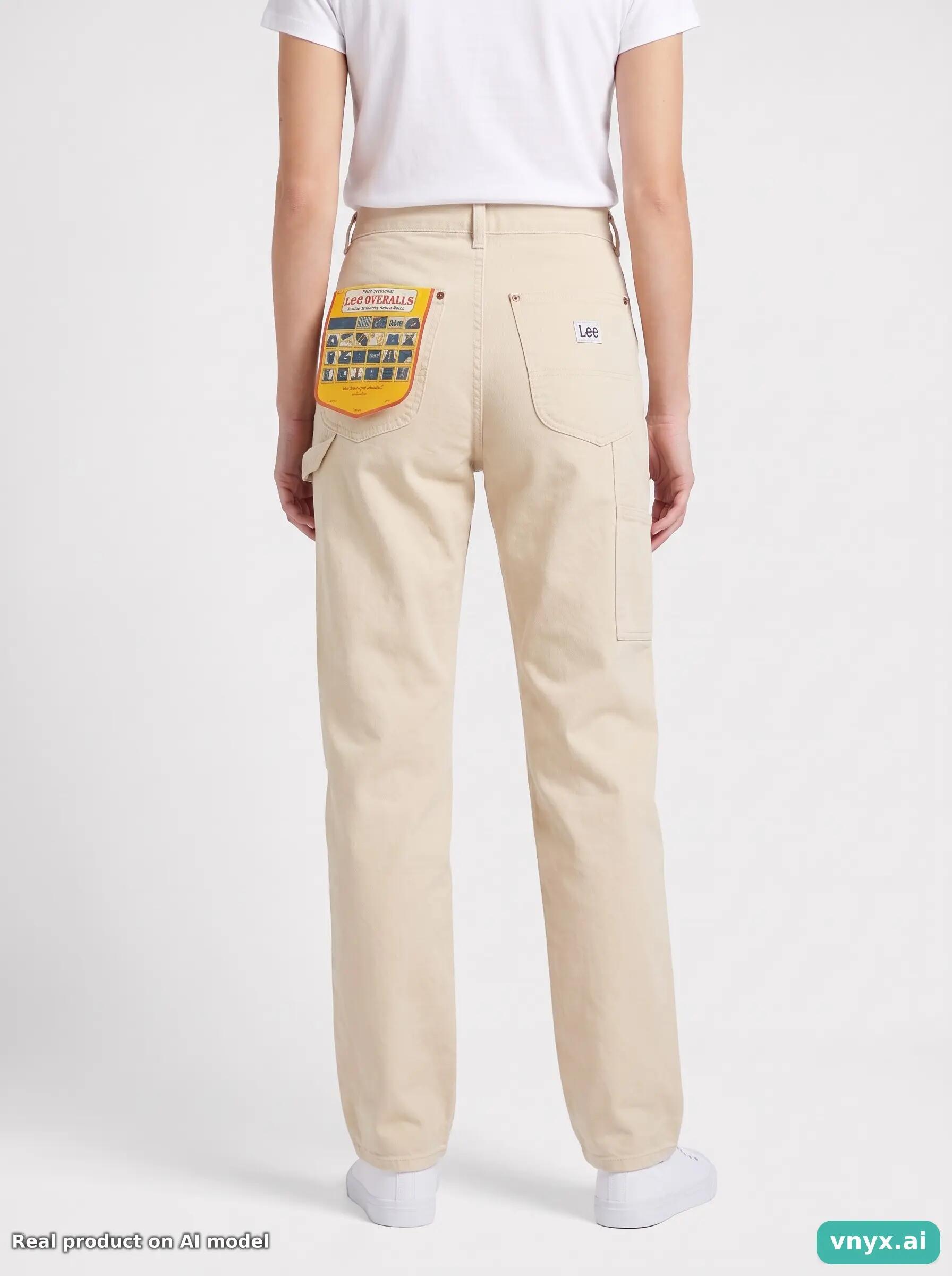 Second Life - Vintage Lee Soft Beige Trousers Jeans Women 25 L34 2/6