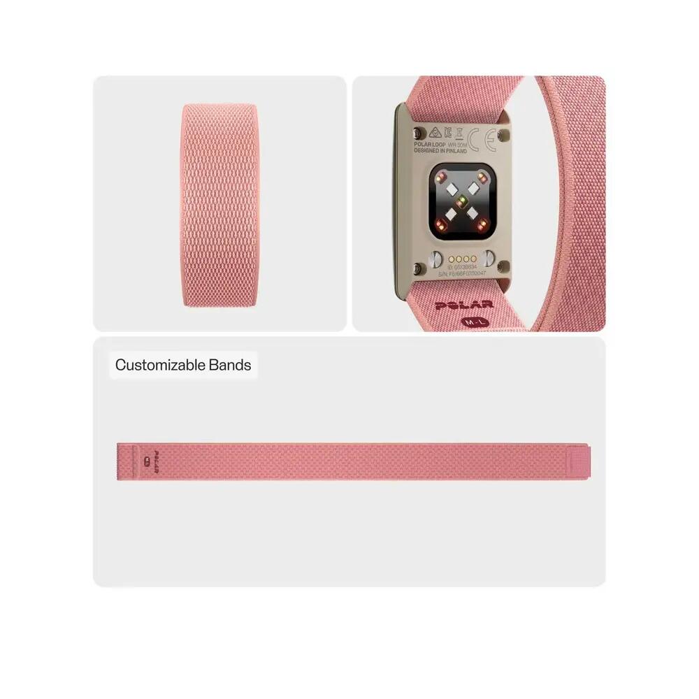 Pulseira de atividade Polar Softweave Rosa 2/5
