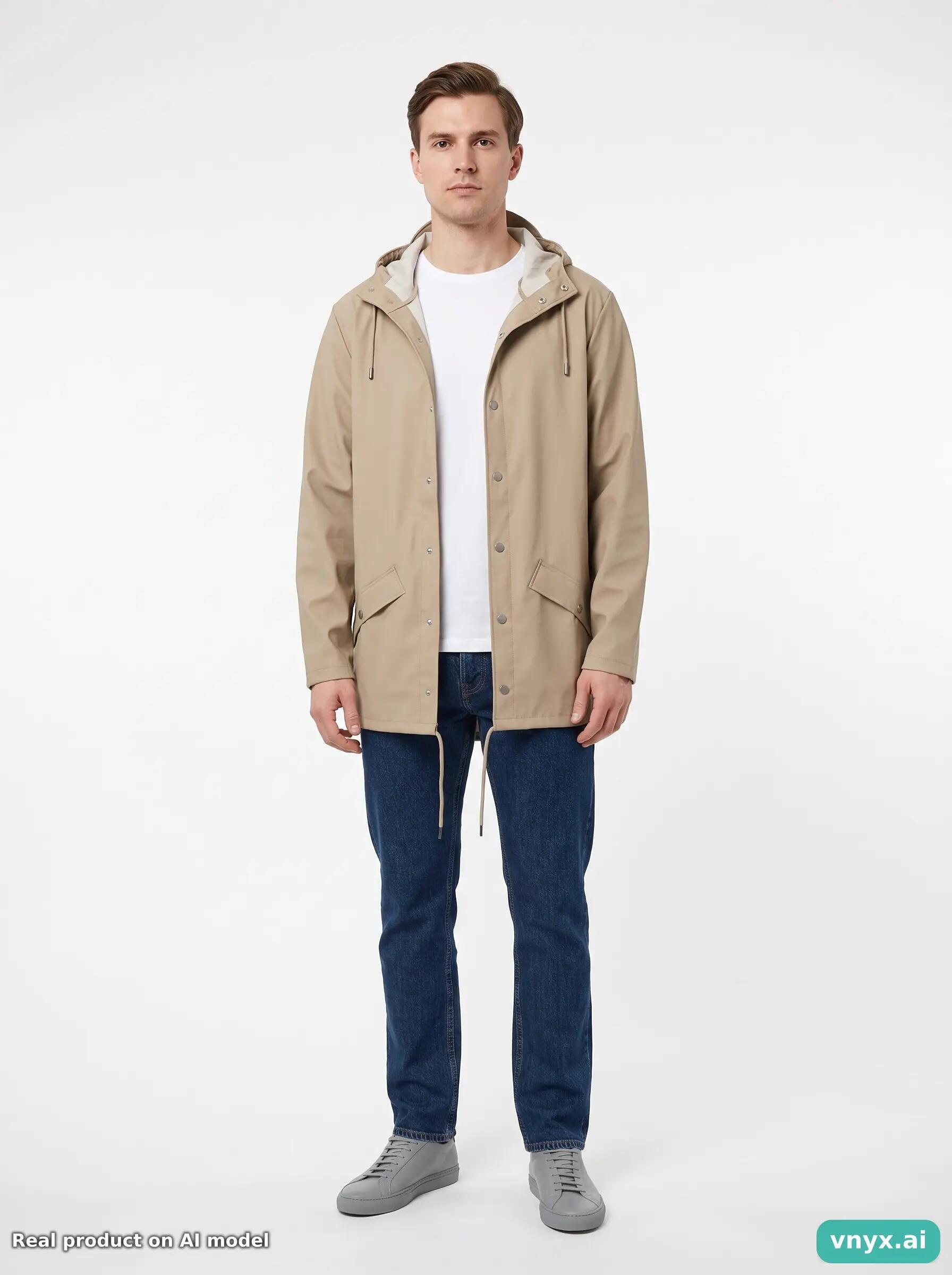 Second Life - Vintage RAINS Beige Outdoor Jacket Men XS 3/5
