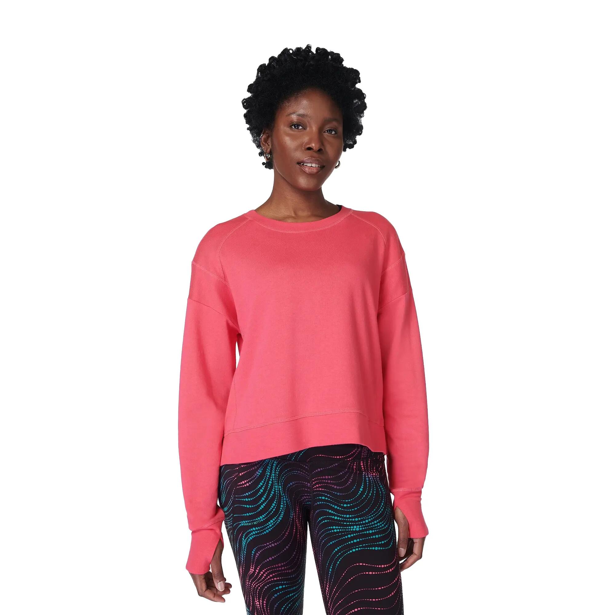 Sweat Court Manches Longues AFTER CLASS Femme (Rose) 2/3