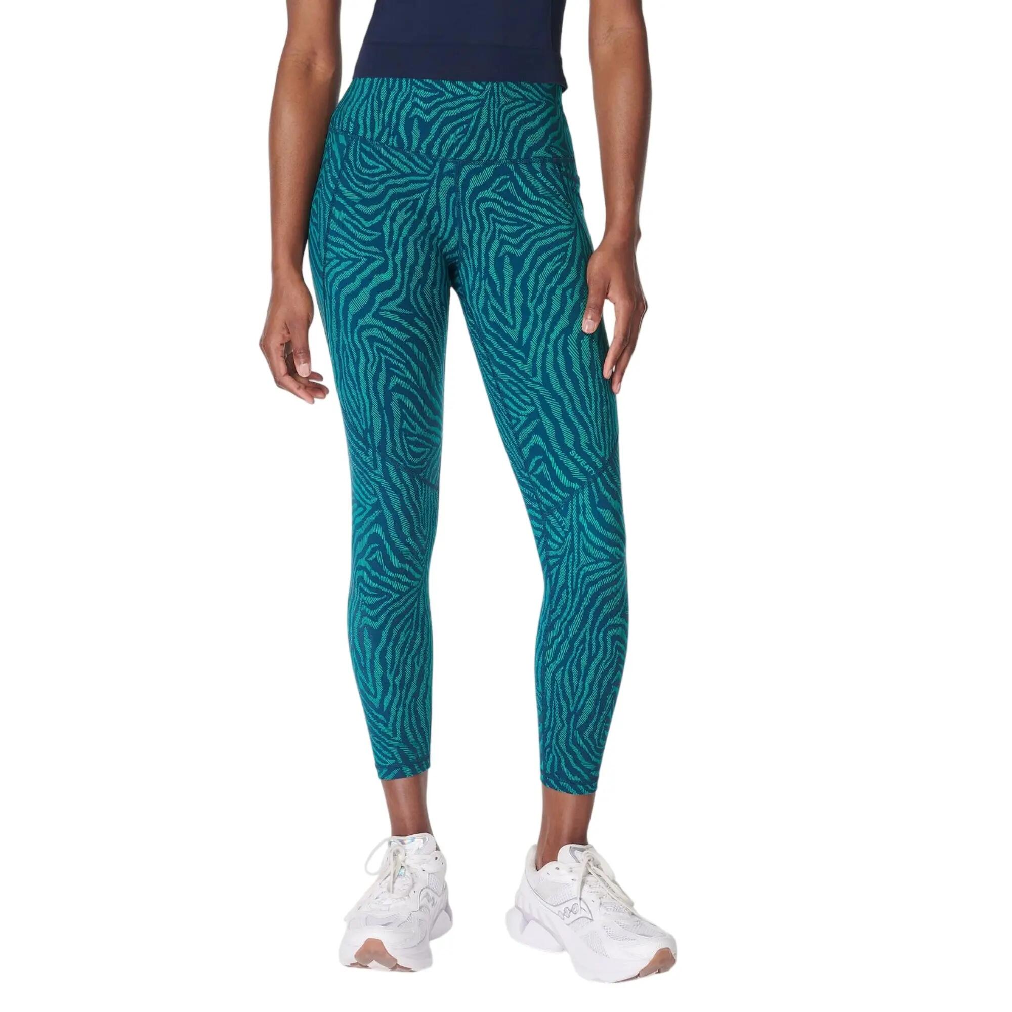 Workoutlegging voor dames met Power Zebraprint (Groen) 4/4