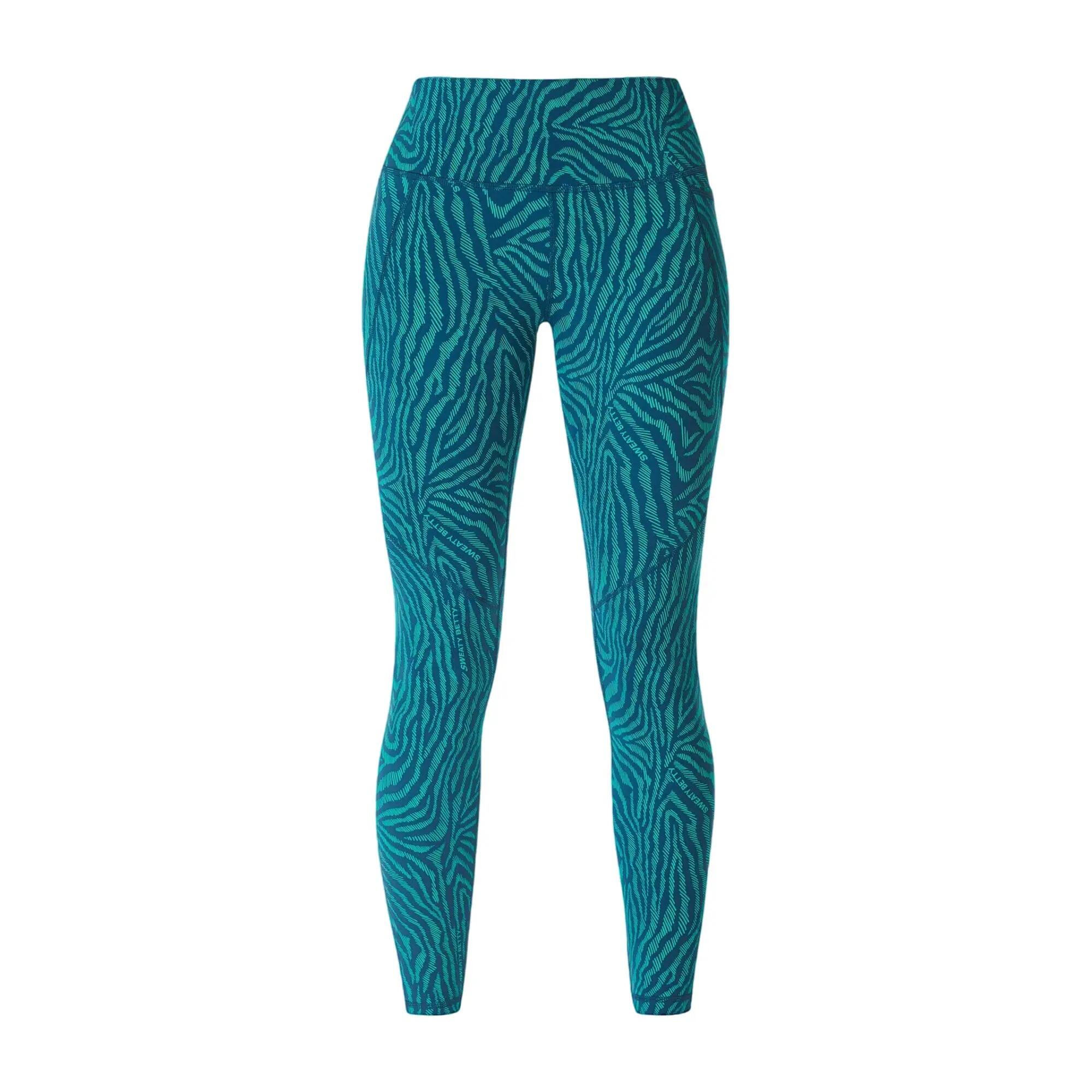 Workoutlegging voor dames met Power Zebraprint (Groen) 2/4