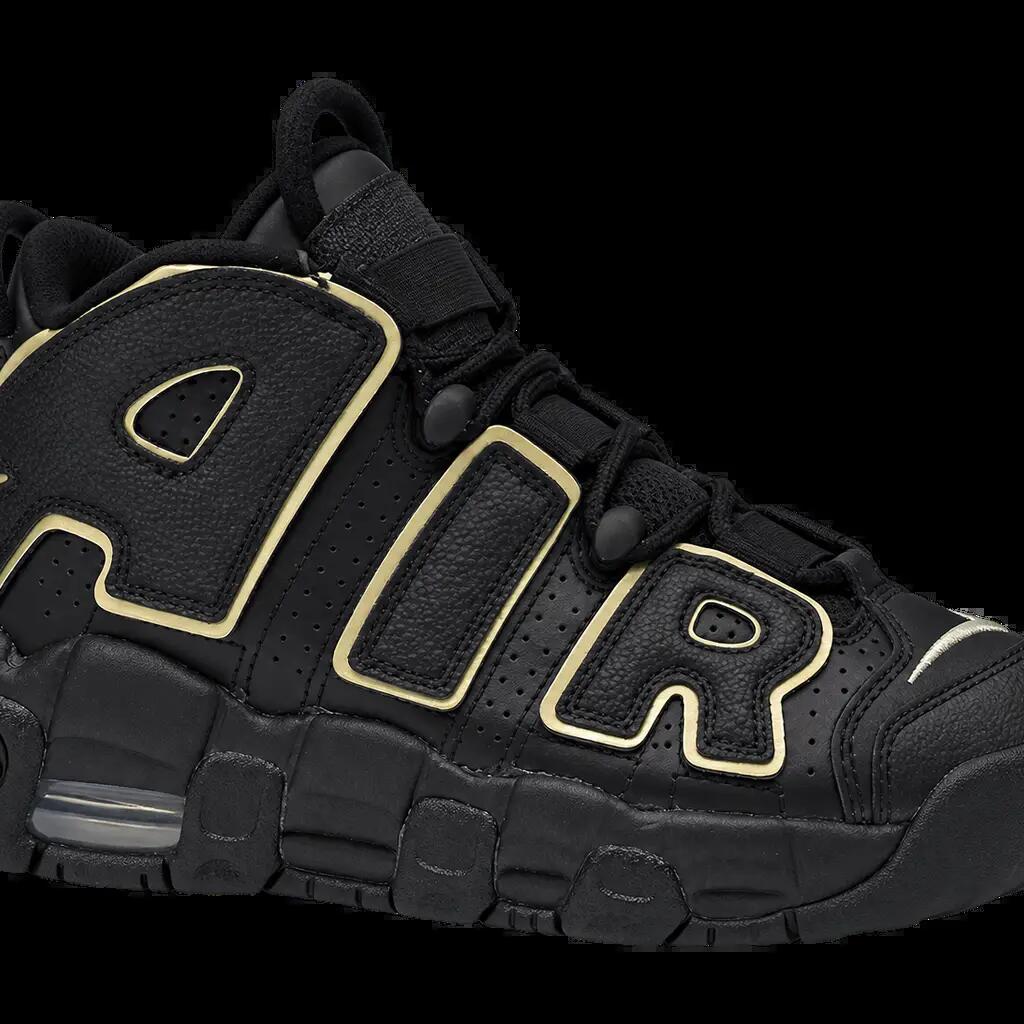 Kinder - Sneaker - Nike Air More Uptempo GS - Schwarz, Metallic Gold Star