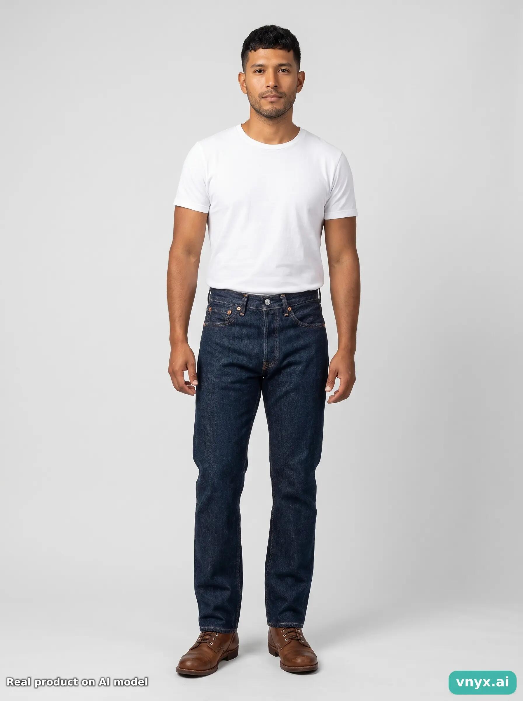Second Life - Vintage LEVI STRAUSS & CO. Dark Blue Jeans Men 26 L34 6/6