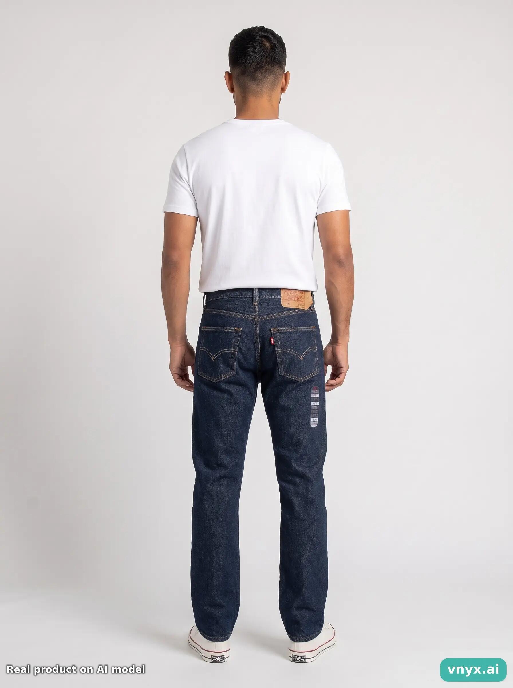 Second Life - Vintage LEVI STRAUSS & CO. Dark Blue Jeans Men 26 L34 4/6