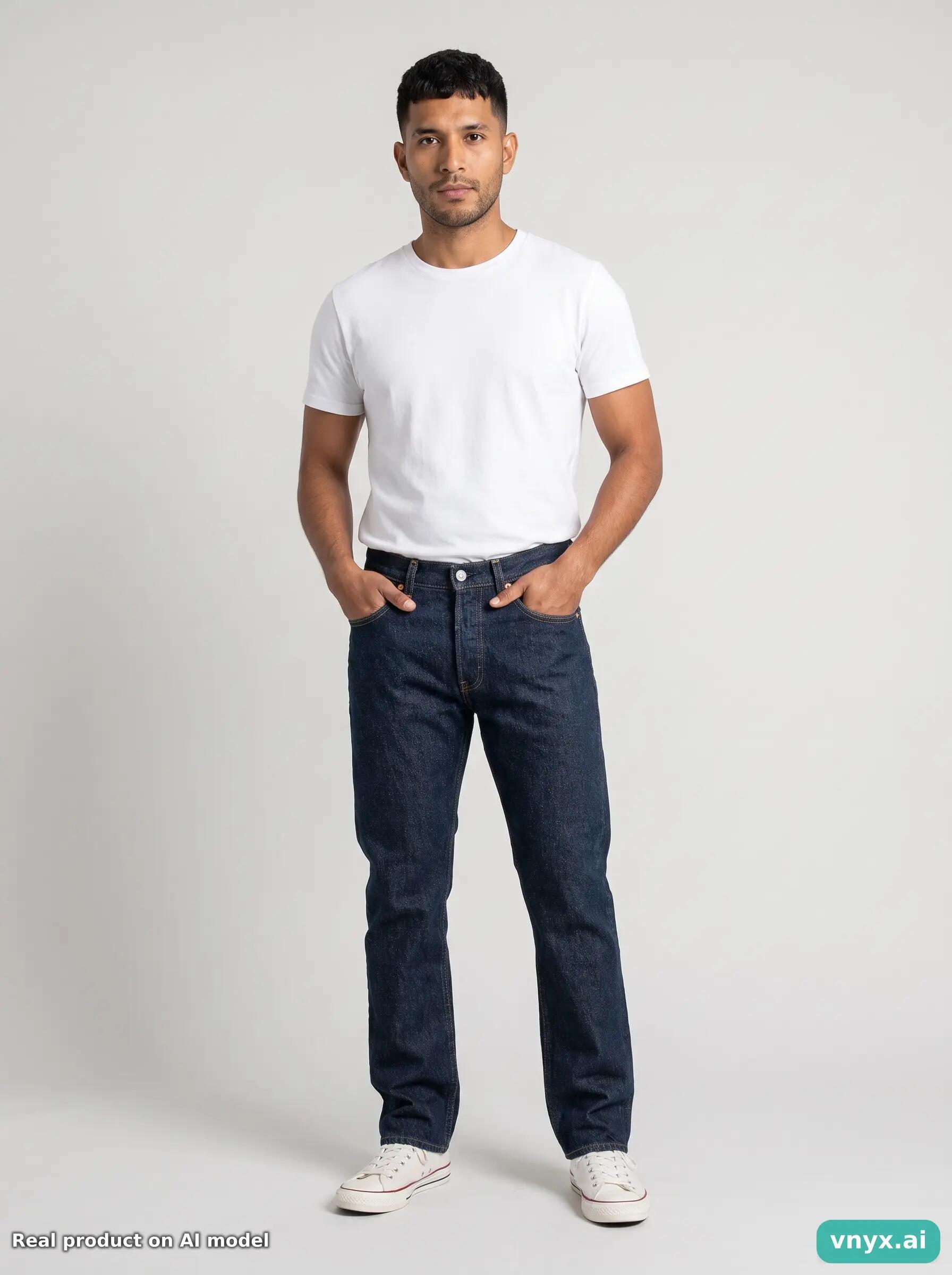 Second Life - Vintage LEVI STRAUSS & CO. Dark Blue Jeans Men 26 L34 3/6