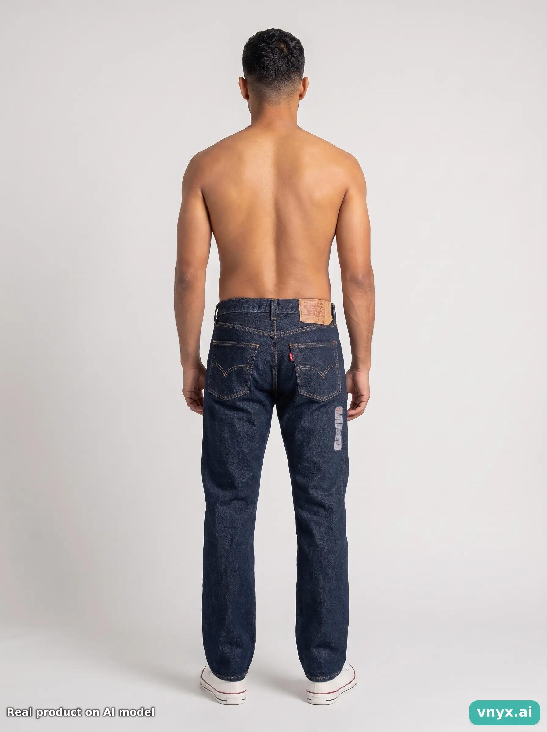 Second Life - Vintage LEVI STRAUSS & CO. Dark Blue Jeans Men 26 L34 2/6