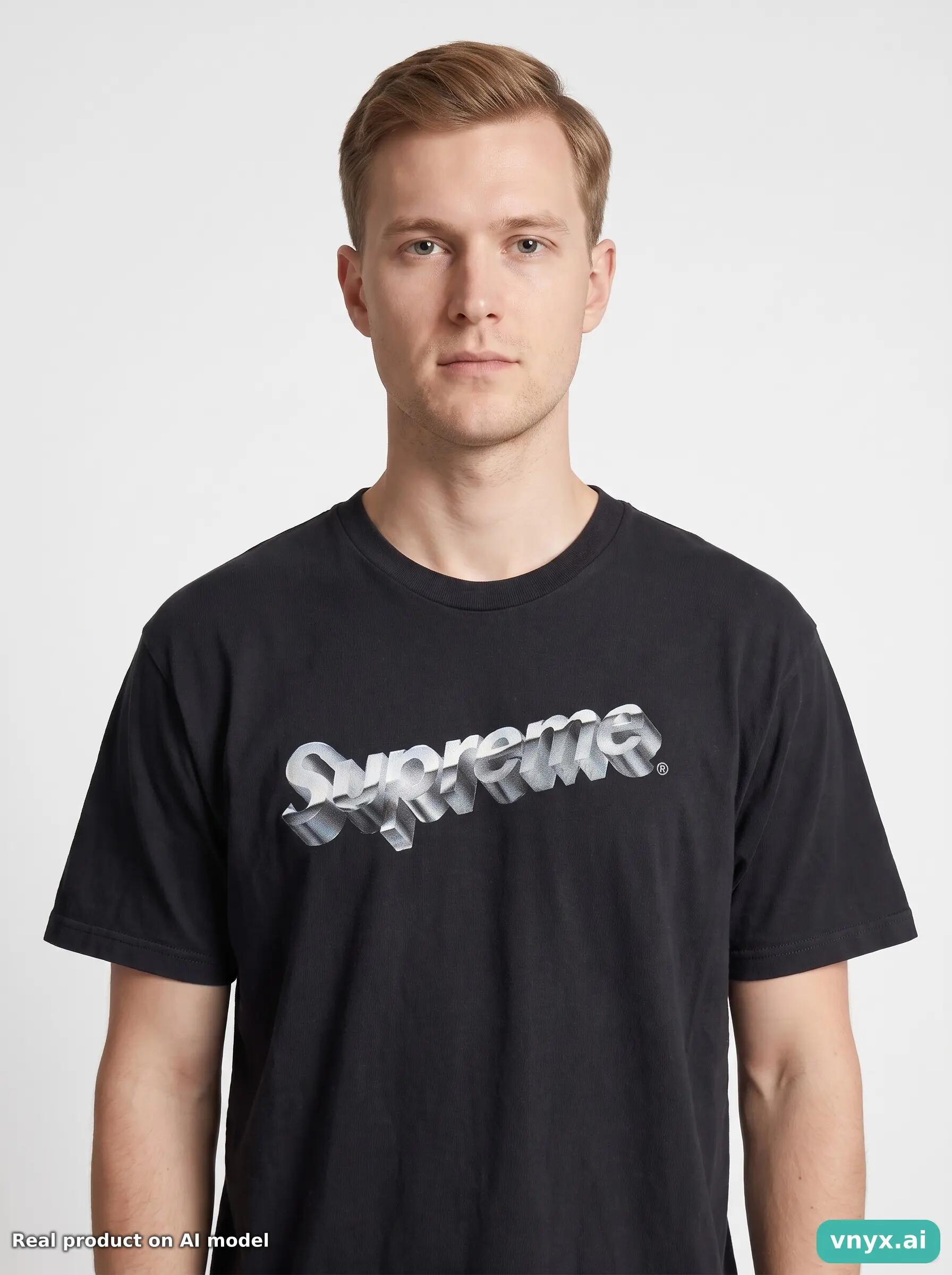 Second Life - Vintage Supreme Black T-Shirt Men L 5/5
